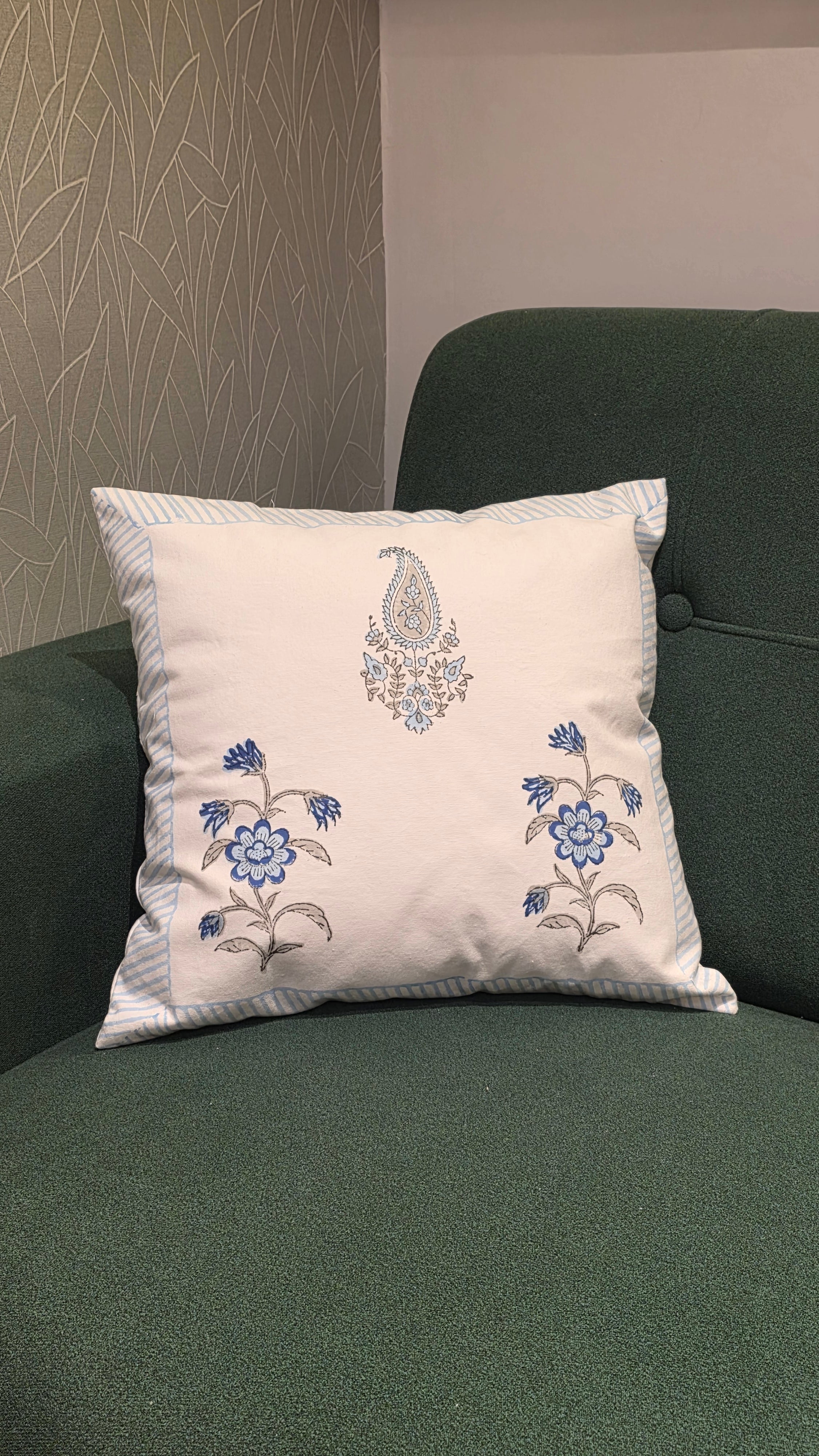 Hand Block Cushion Cover – 16 x 16 inches