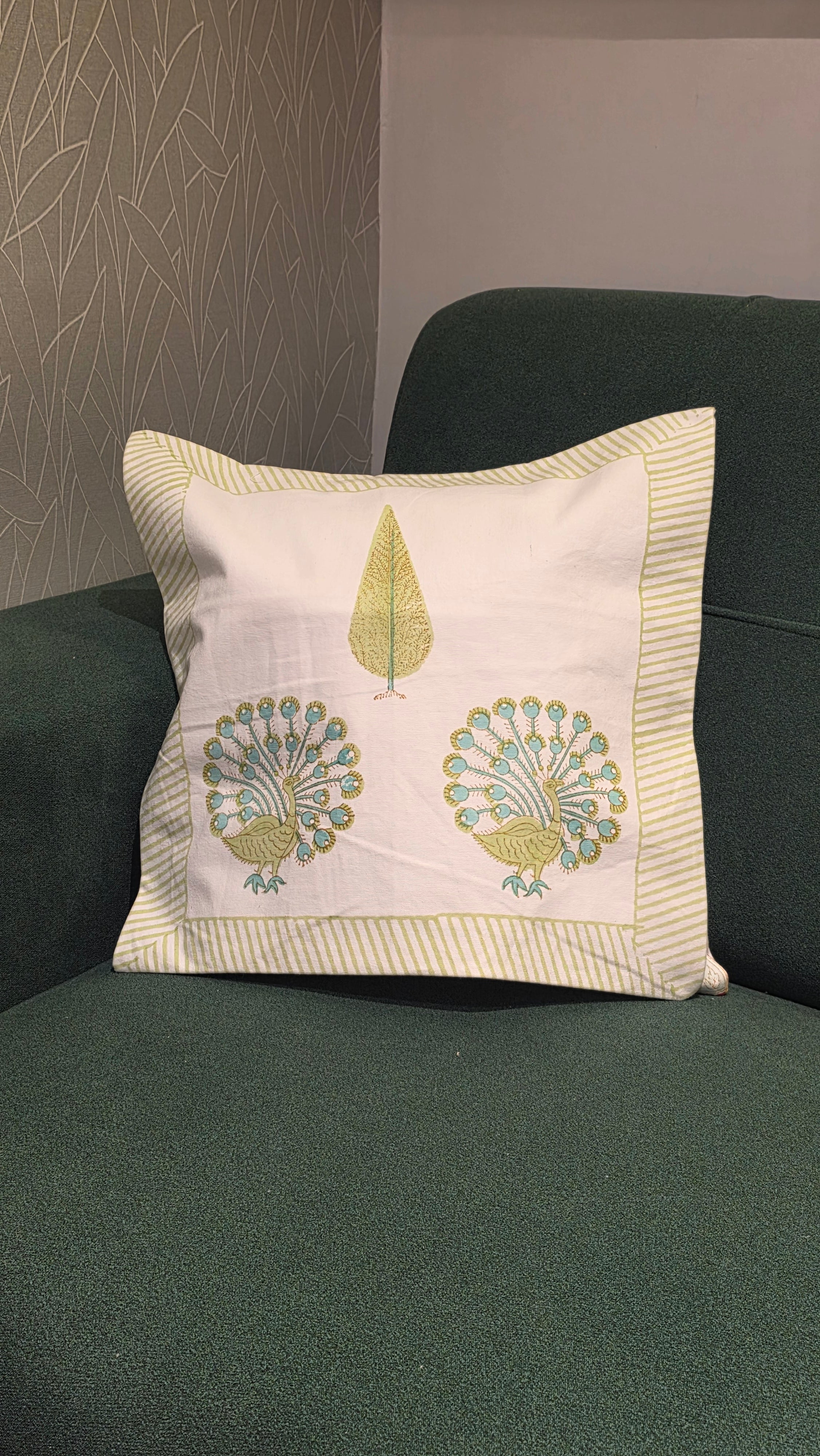 Hand Block Cushion Cover – 16 x 16 inches