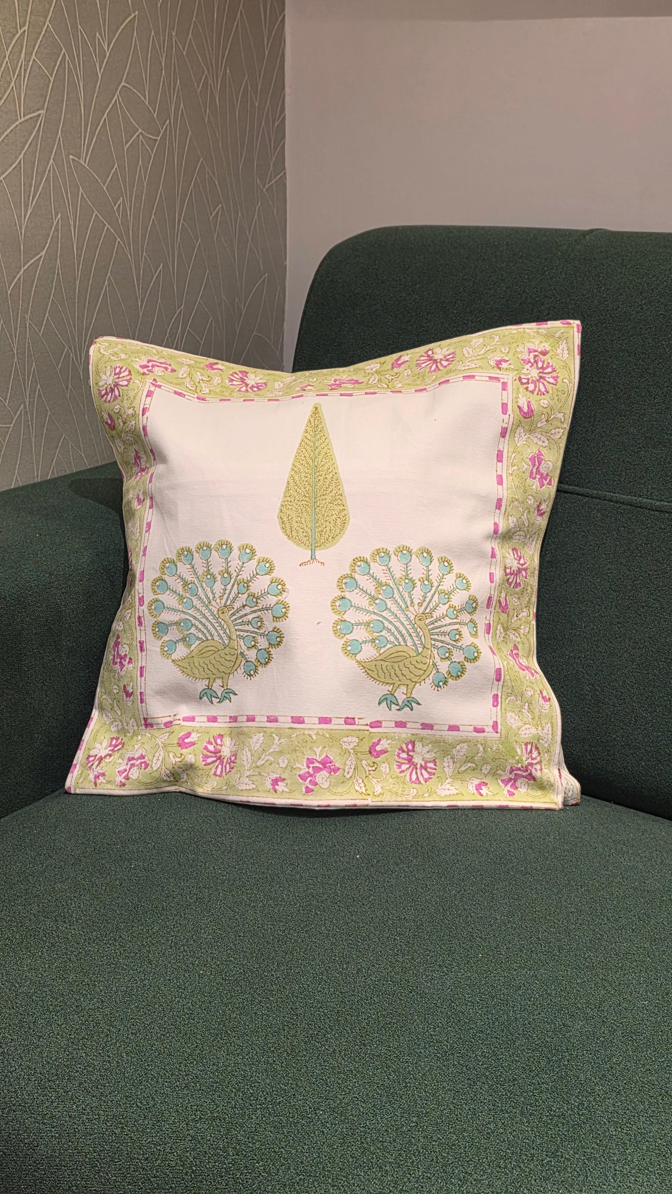 Hand Block Cushion Cover – 16 x 16 inches