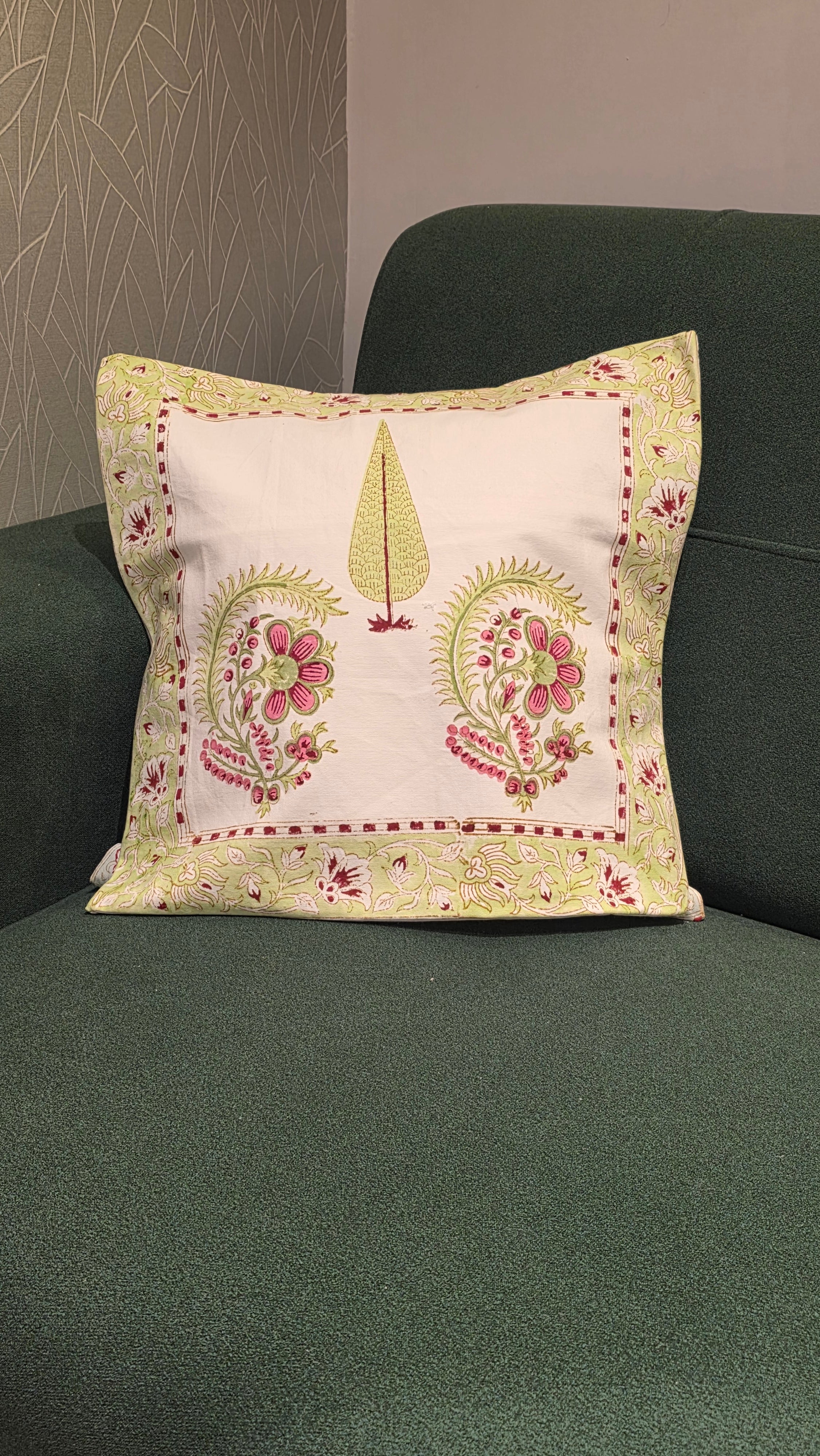 Hand Block Cushion Cover – 16 x 16 inches