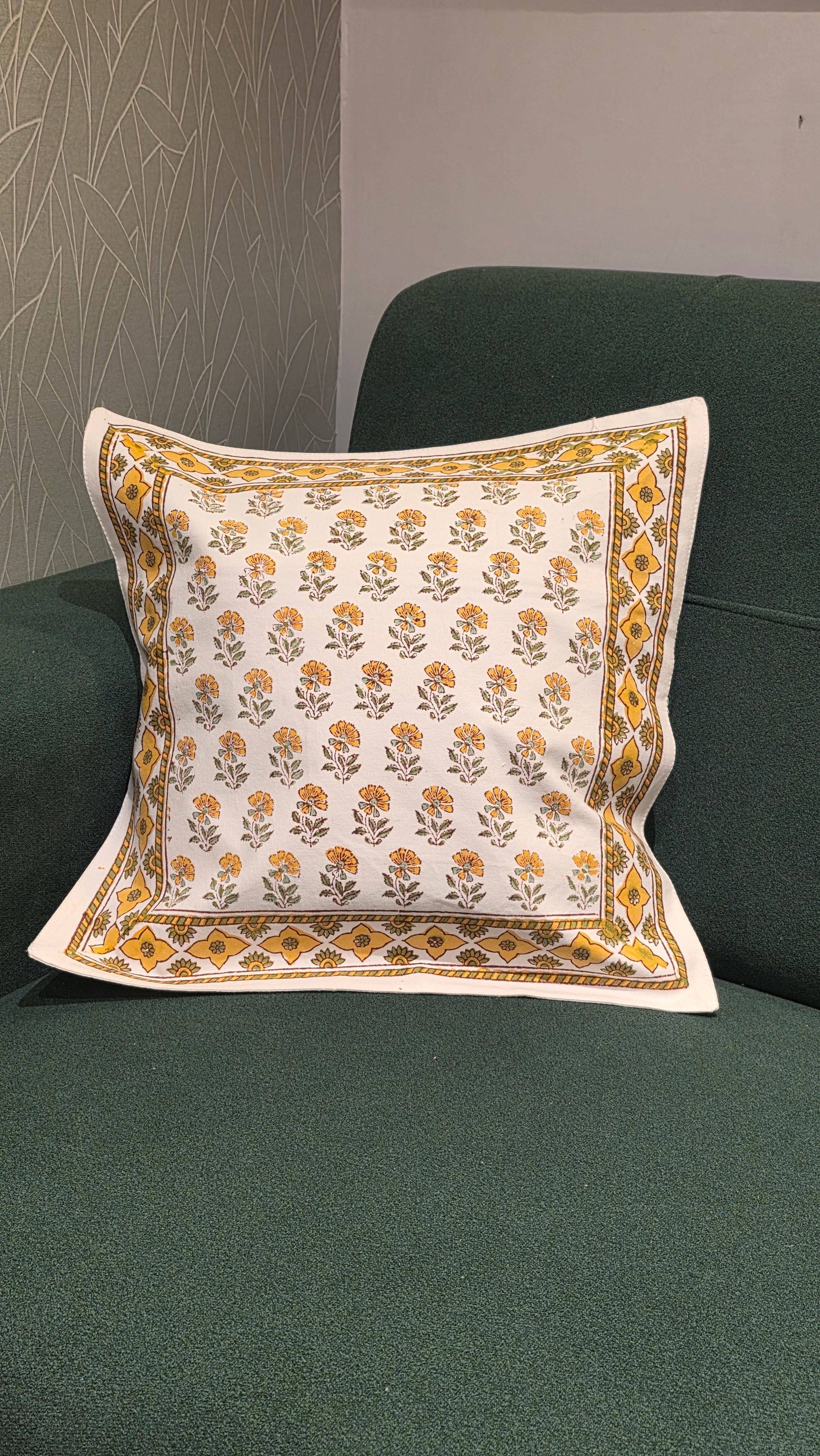 Hand Block Cushion Cover – 16 x 16 inches
