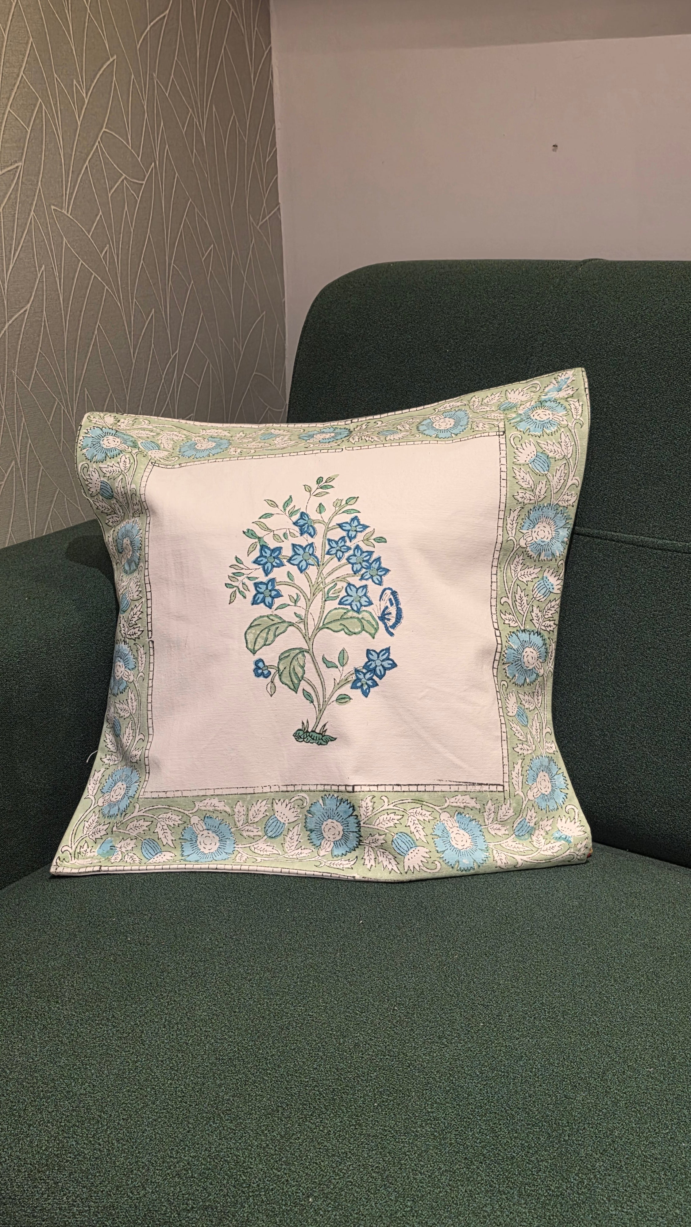 Hand Block Cushion Cover – 16 x 16 inches