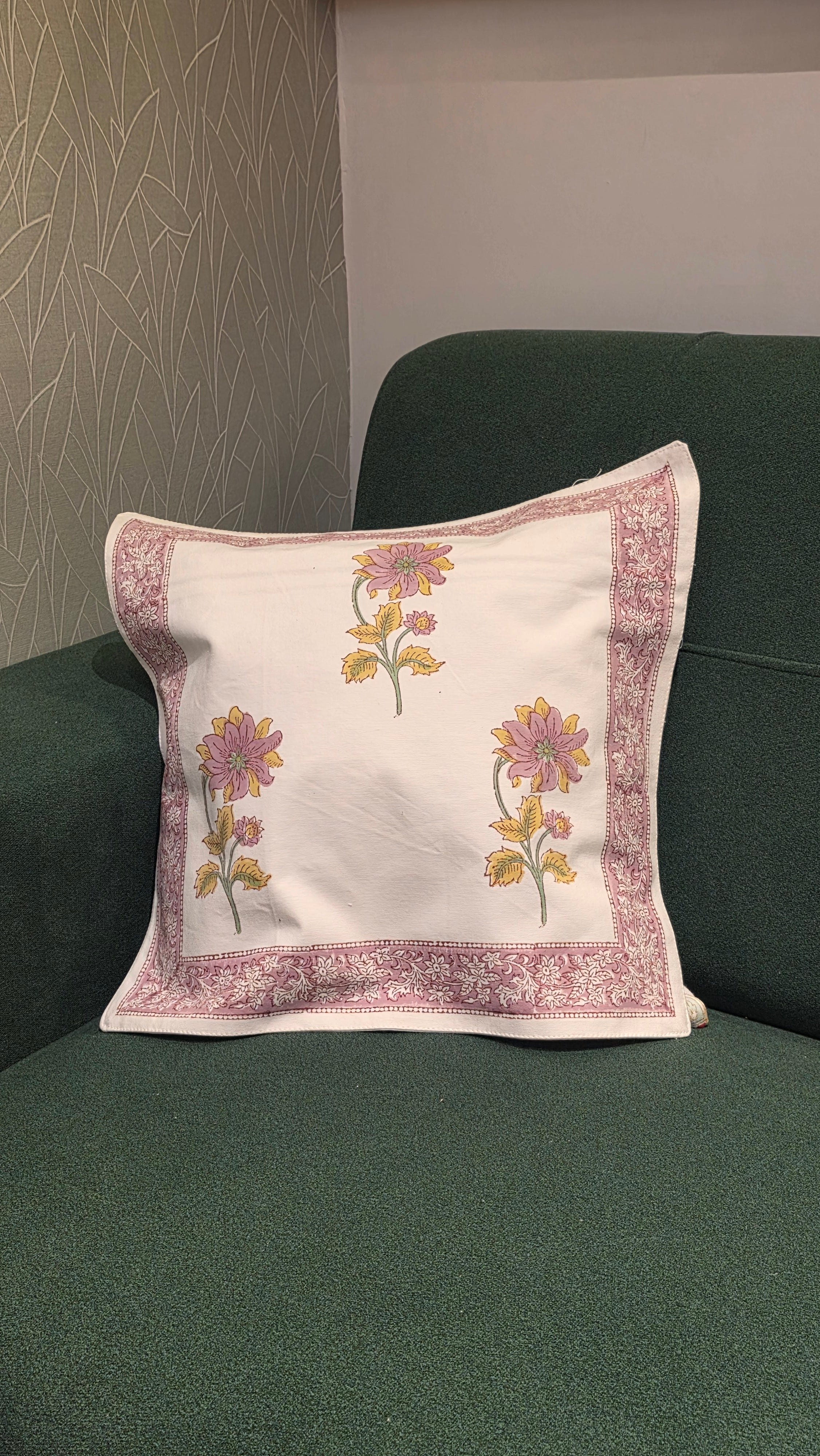Hand Block Cushion Cover – 16 x 16 inches