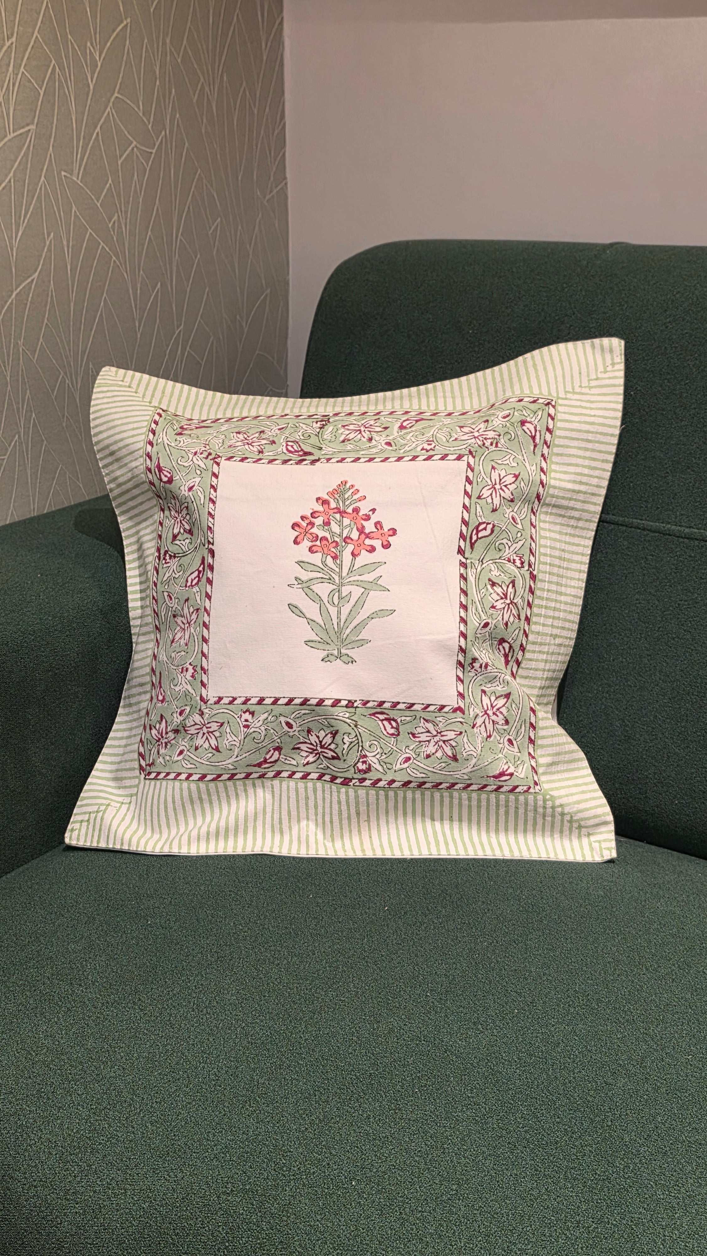 Hand Block Cushion Cover – 16 x 16 inches