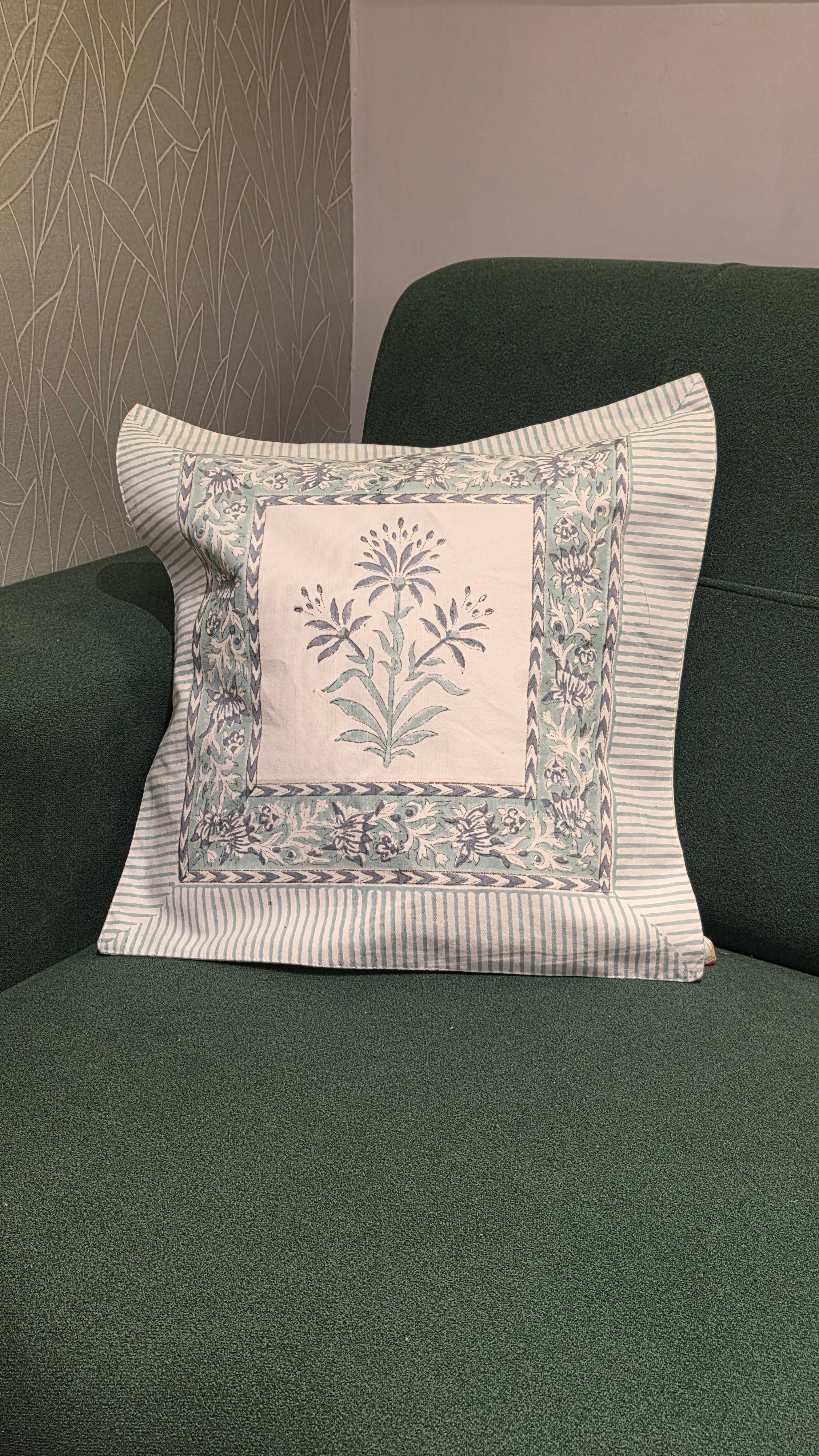 Hand Block Cushion Cover – 16 x 16 inches
