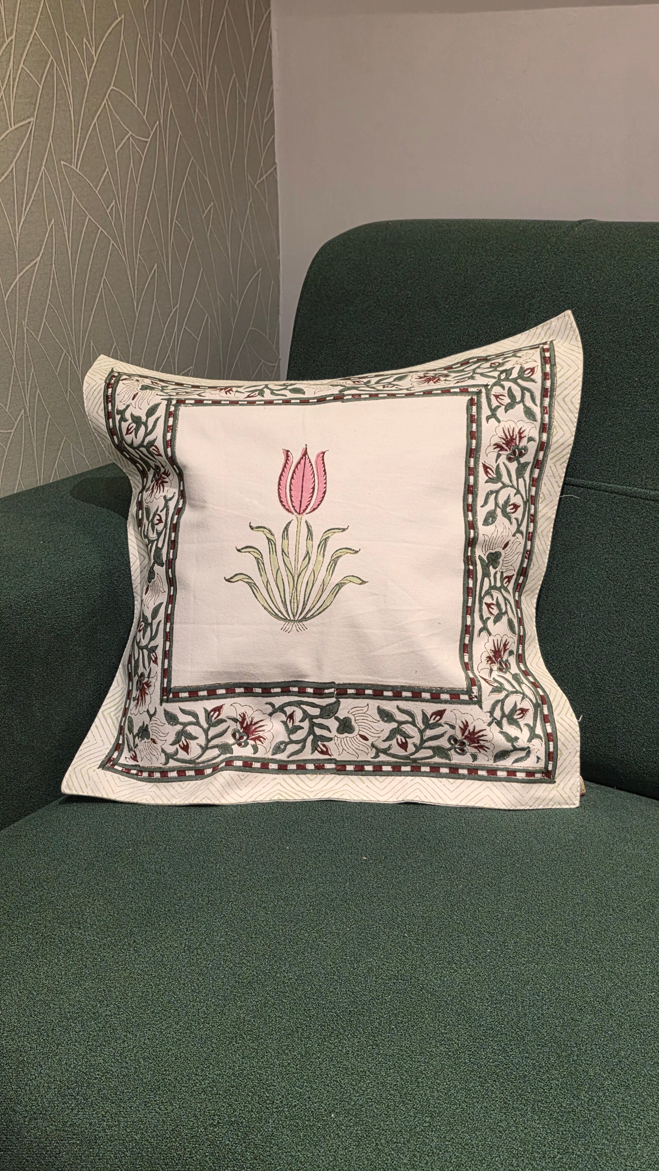 Hand Block Cushion Cover – 16 x 16 inches