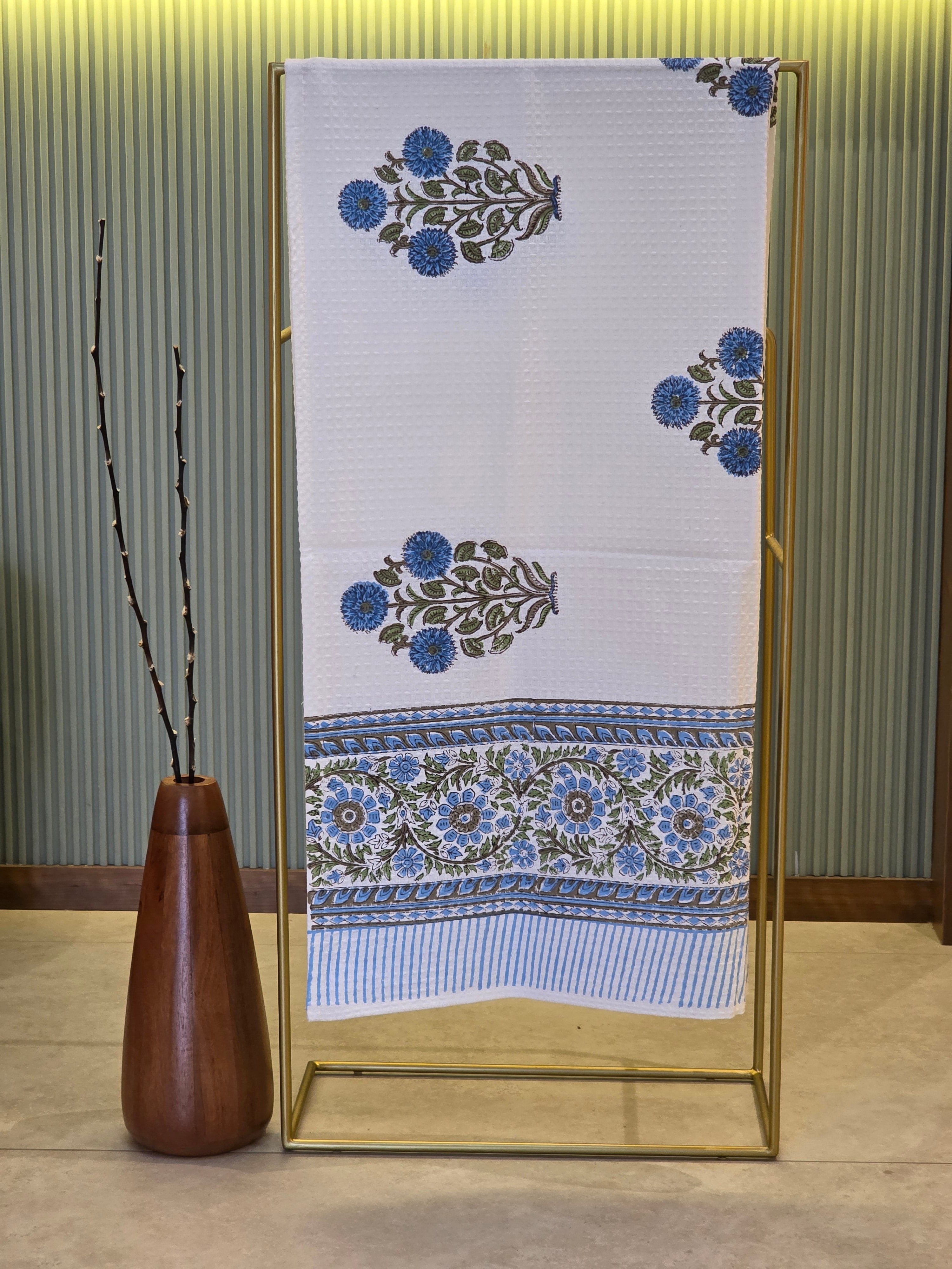 Pure Cotton Hand Block Print Bath Towel