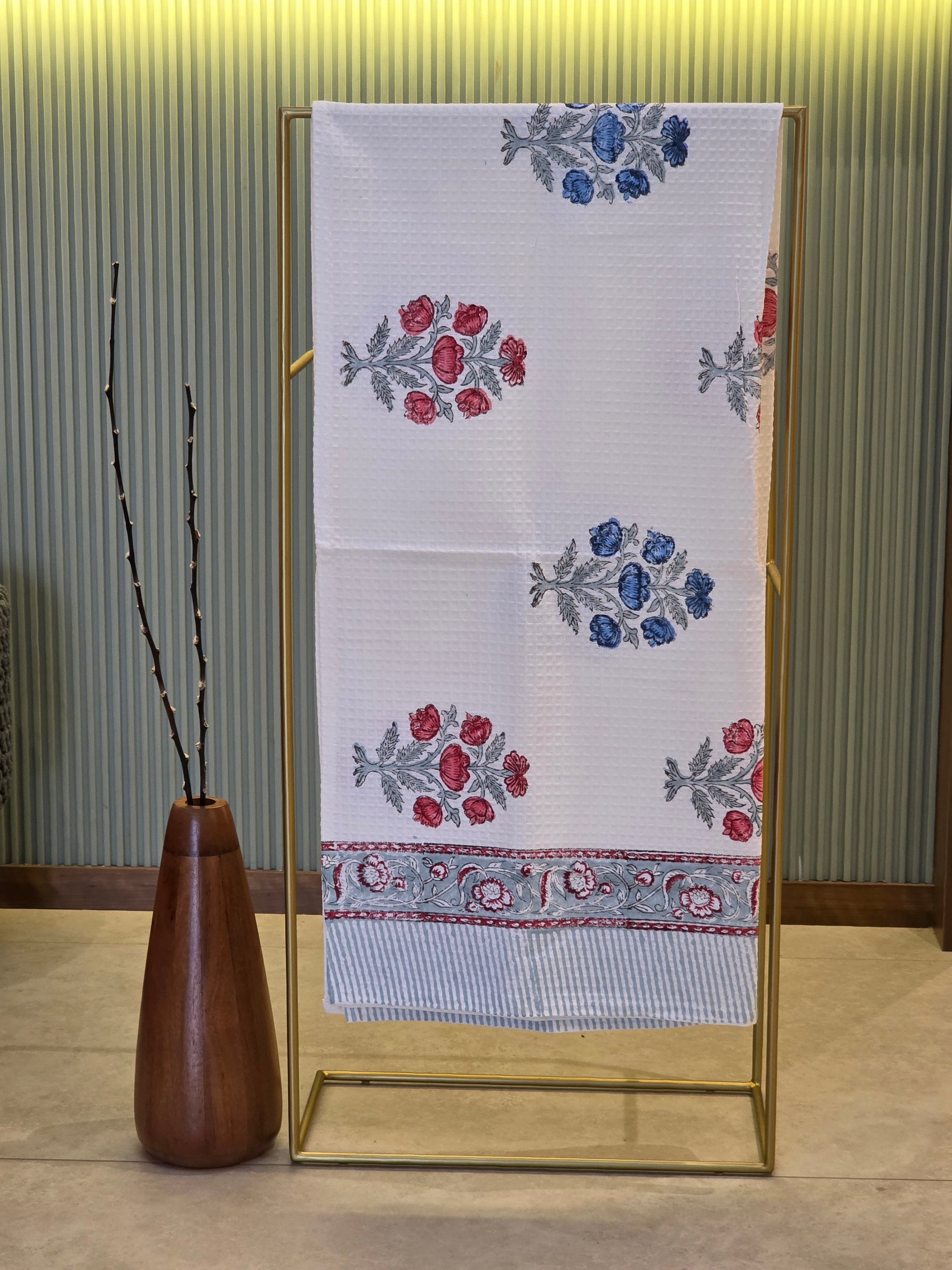 Pure Cotton Hand Block Print Bath Towel