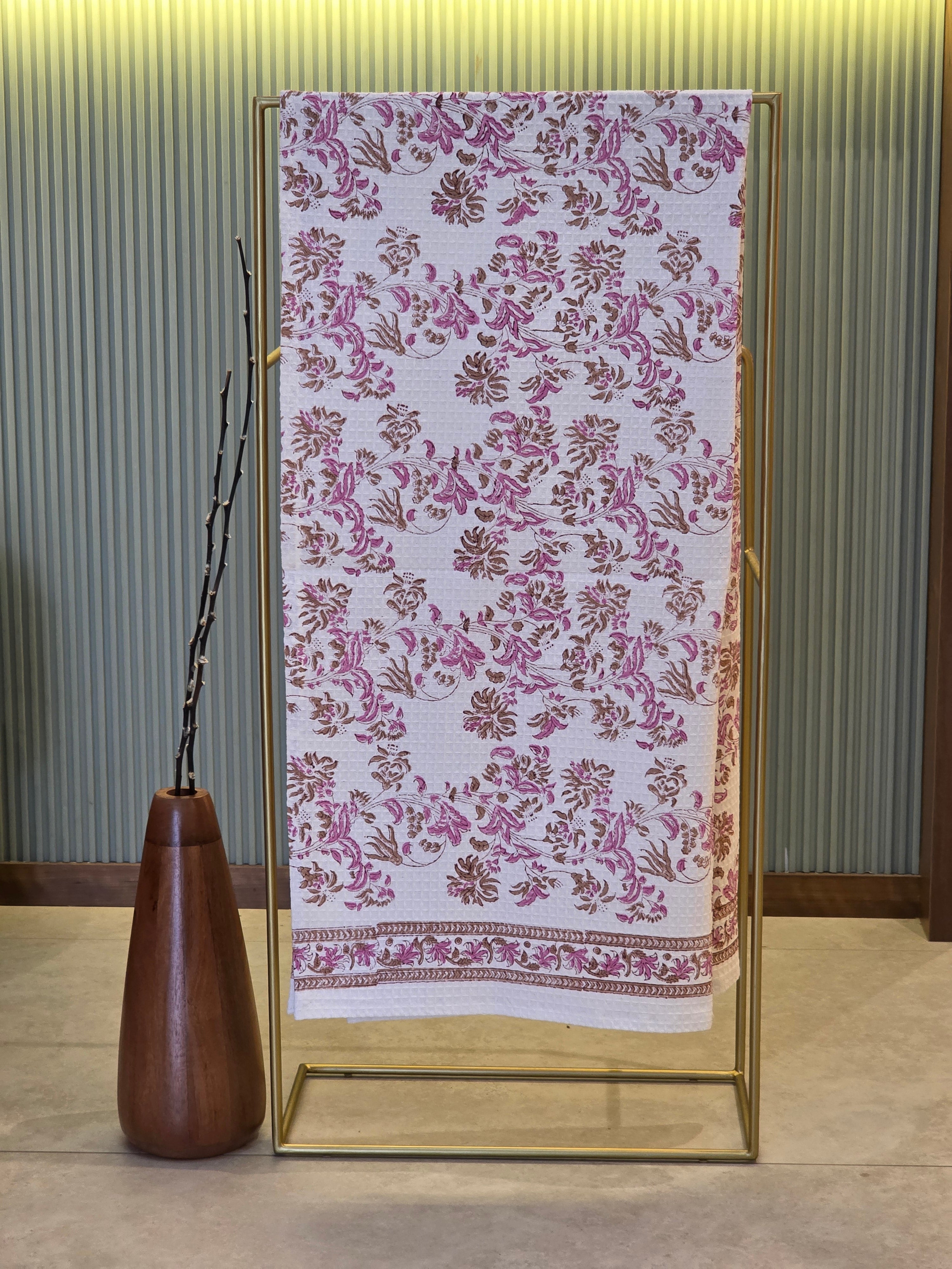 Pure Cotton Hand Block Print Bath Towel