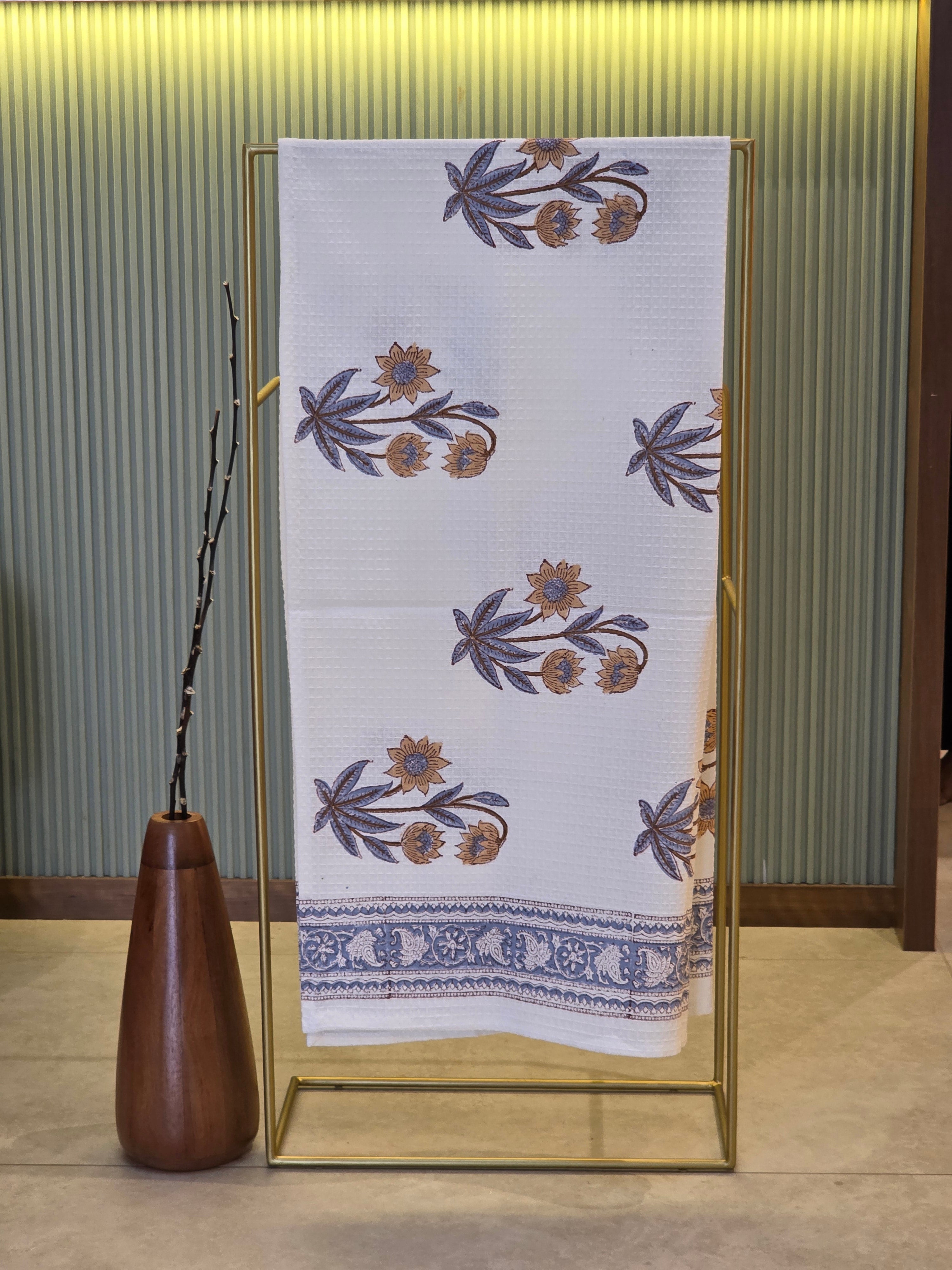 Pure Cotton Hand Block Print Bath Towel