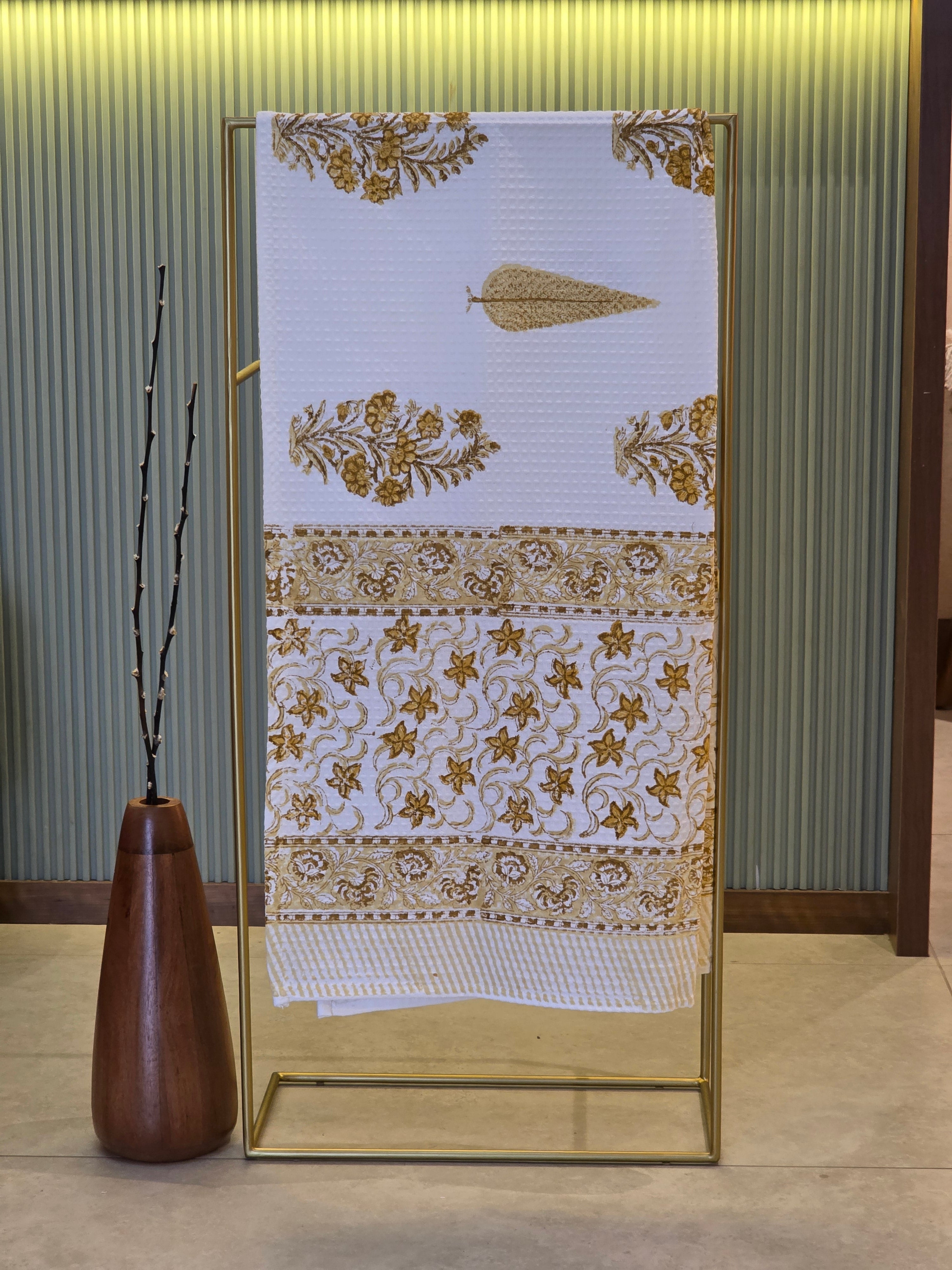 Pure Cotton Hand Block Print Bath Towel