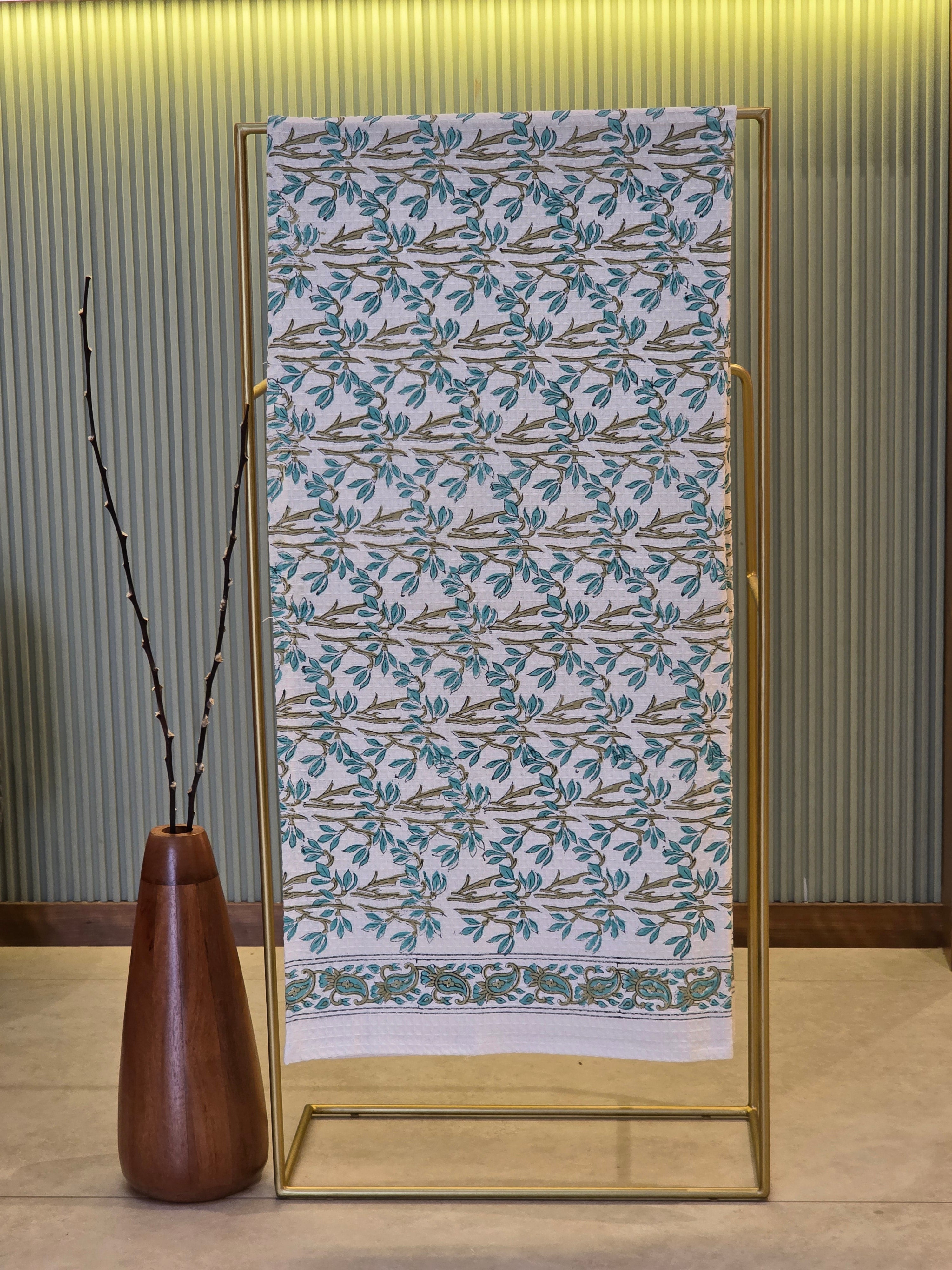 Pure Cotton Hand Block Print Bath Towel