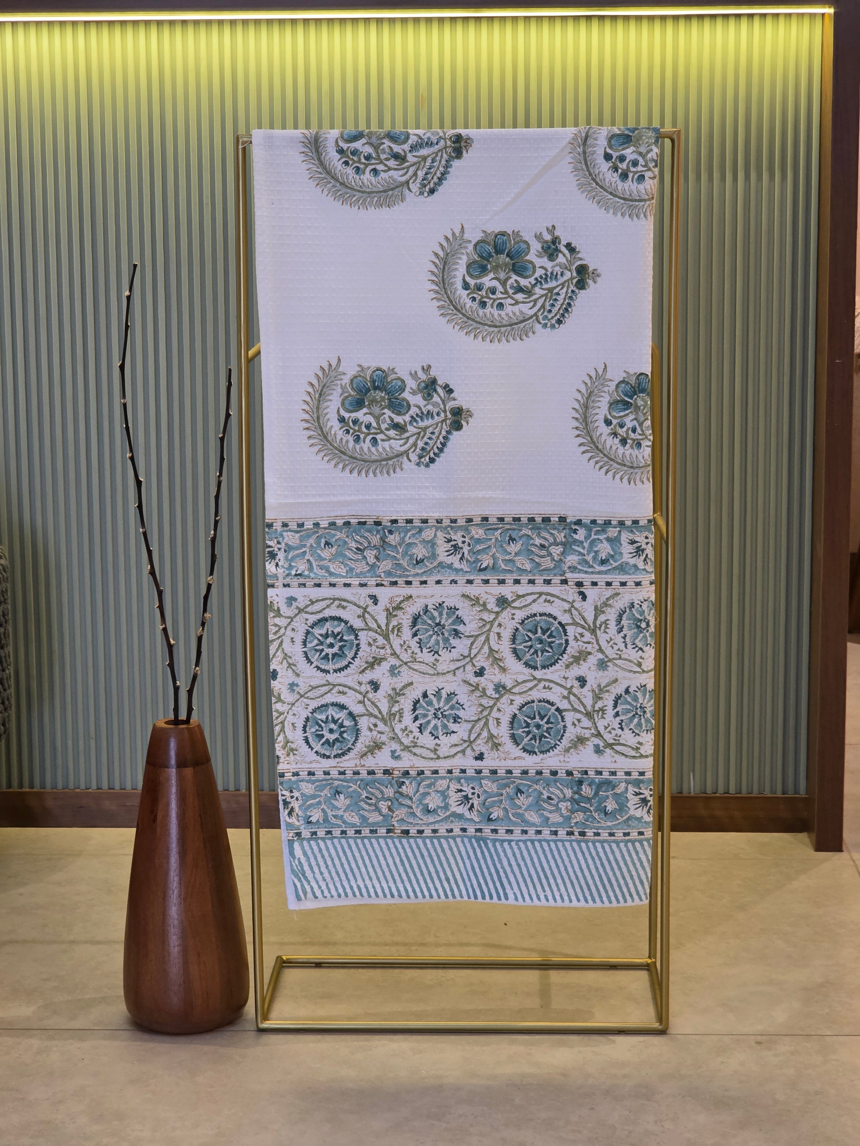 Pure Cotton Hand Block Print Bath Towel