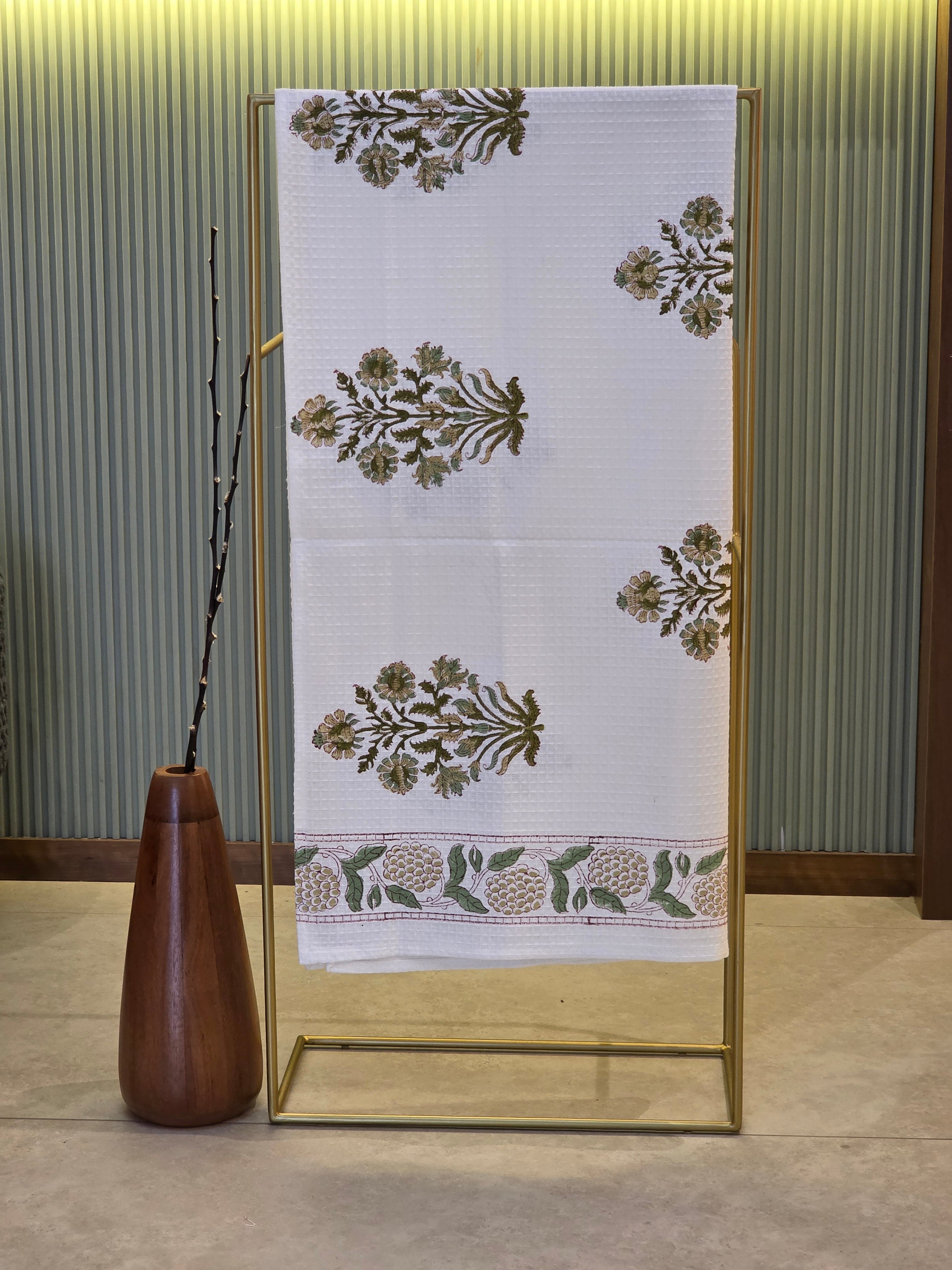 Pure Cotton Hand Block Print Bath Towel