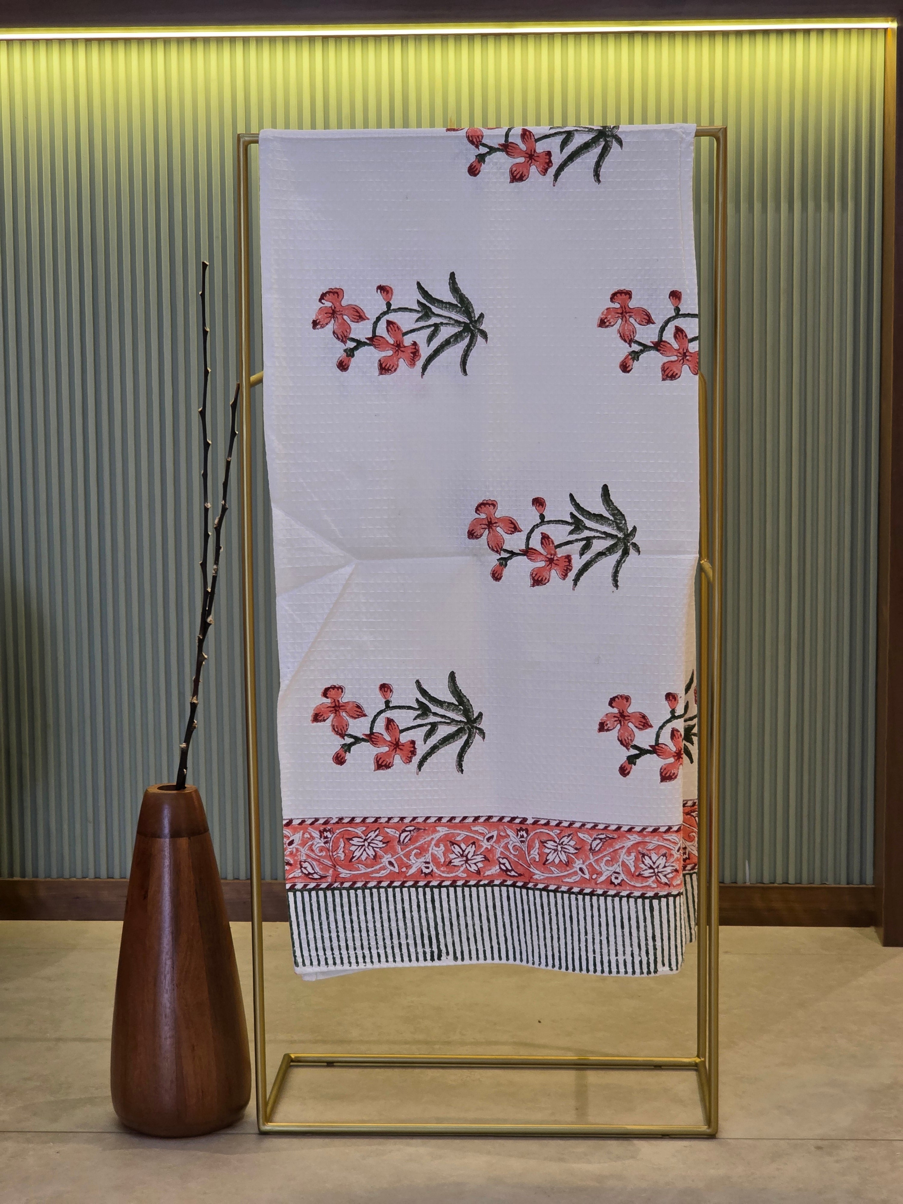 Pure Cotton Hand Block Print Bath Towel