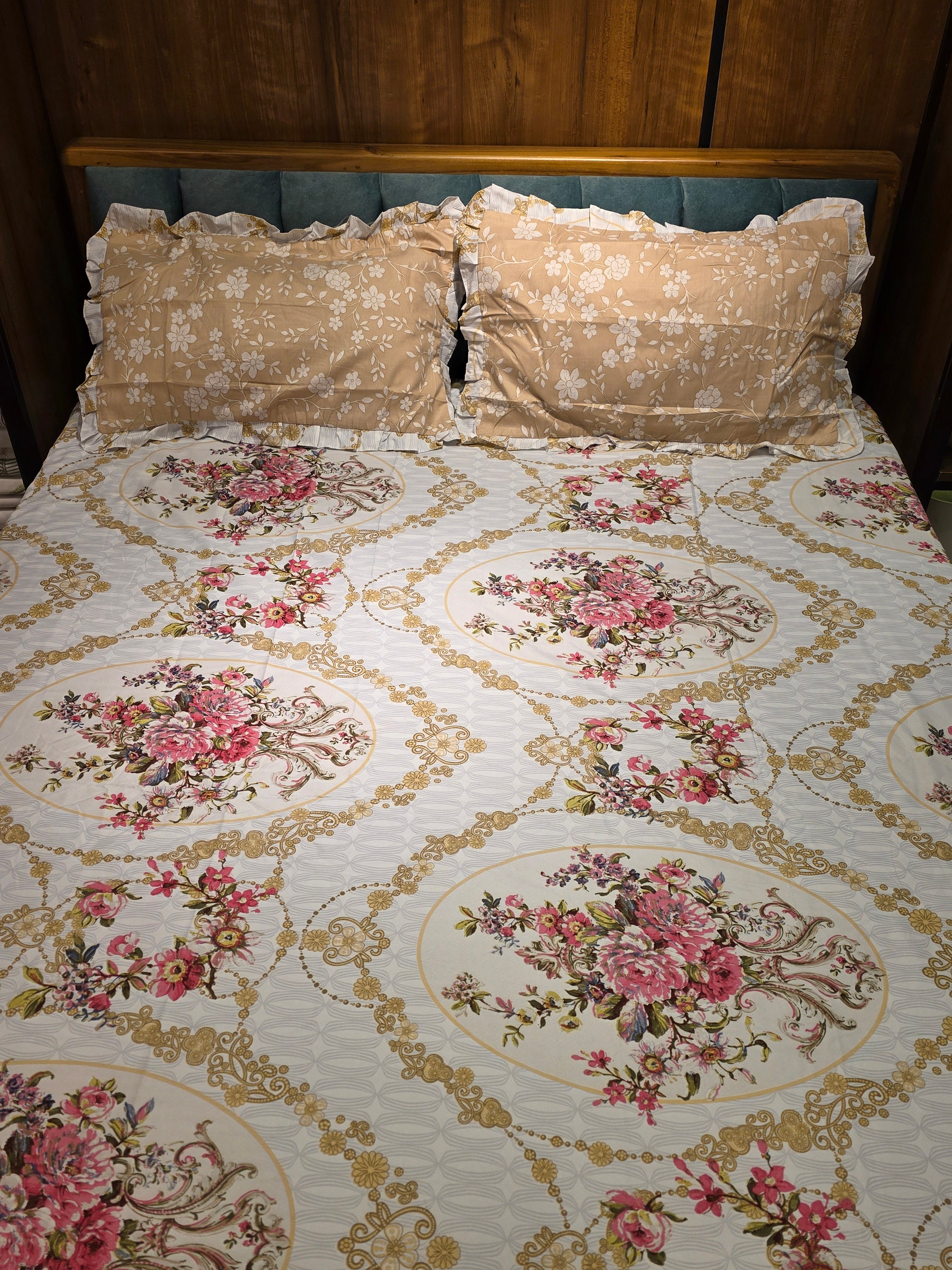 Floral King Size Bedsheet Set