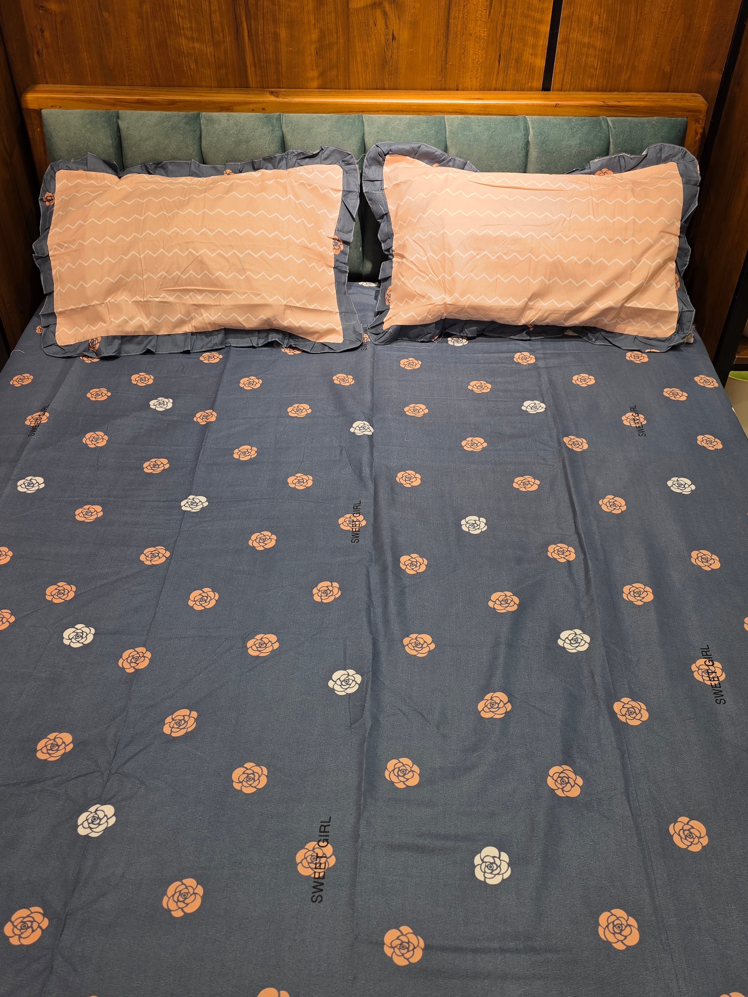 Floral King Size Bedsheet Set