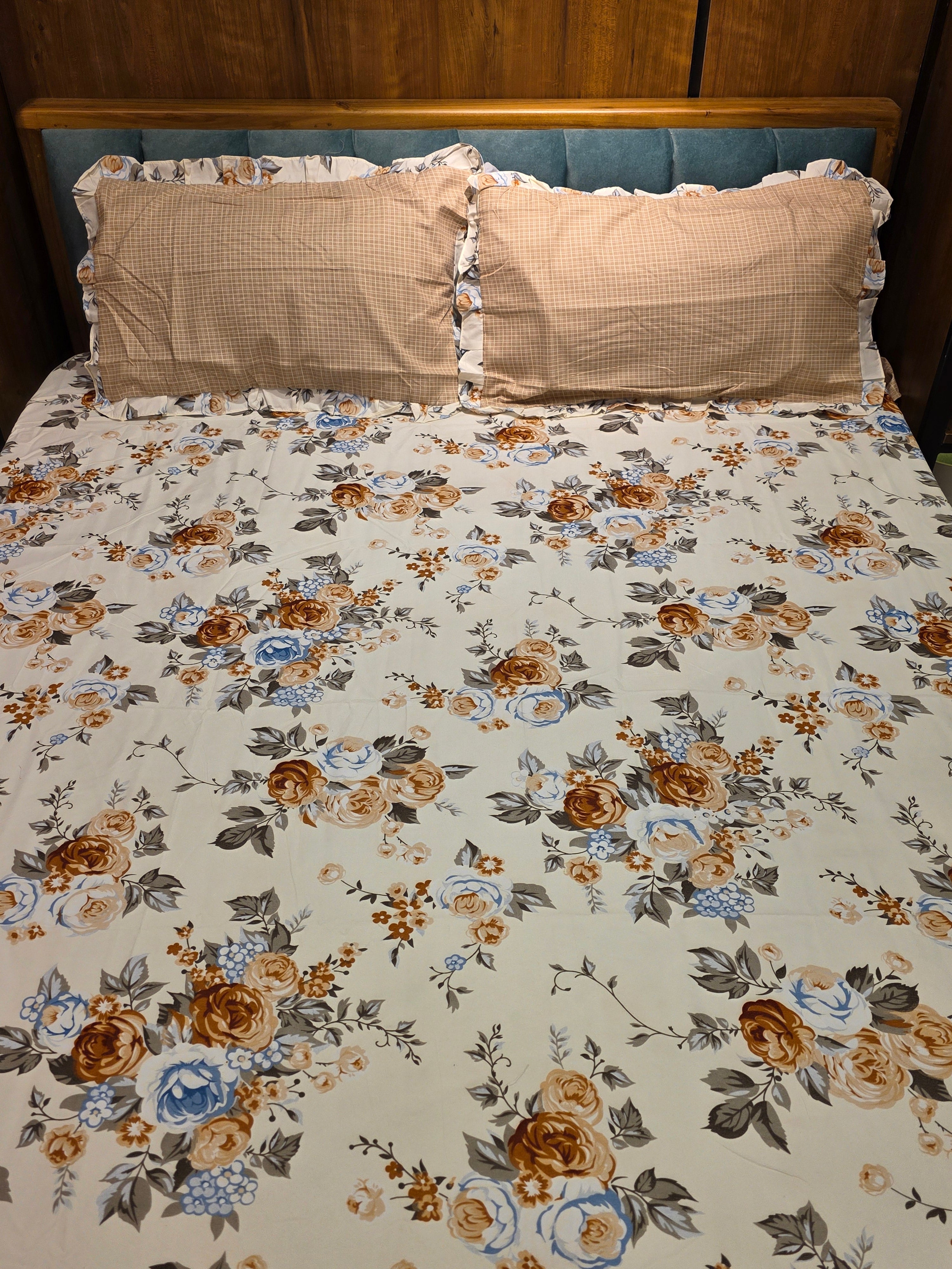 Floral King Size Bedsheet Set