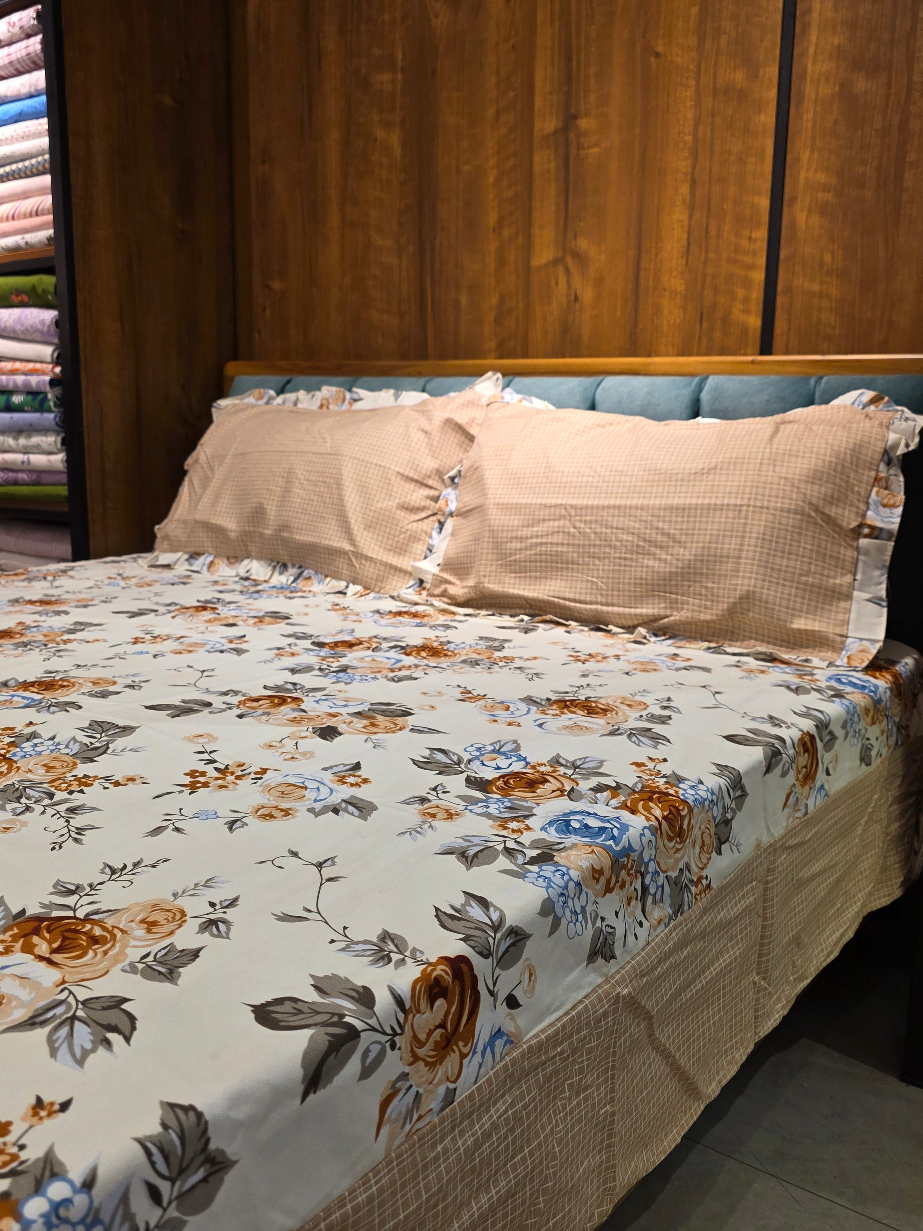 Floral King Size Bedsheet Set