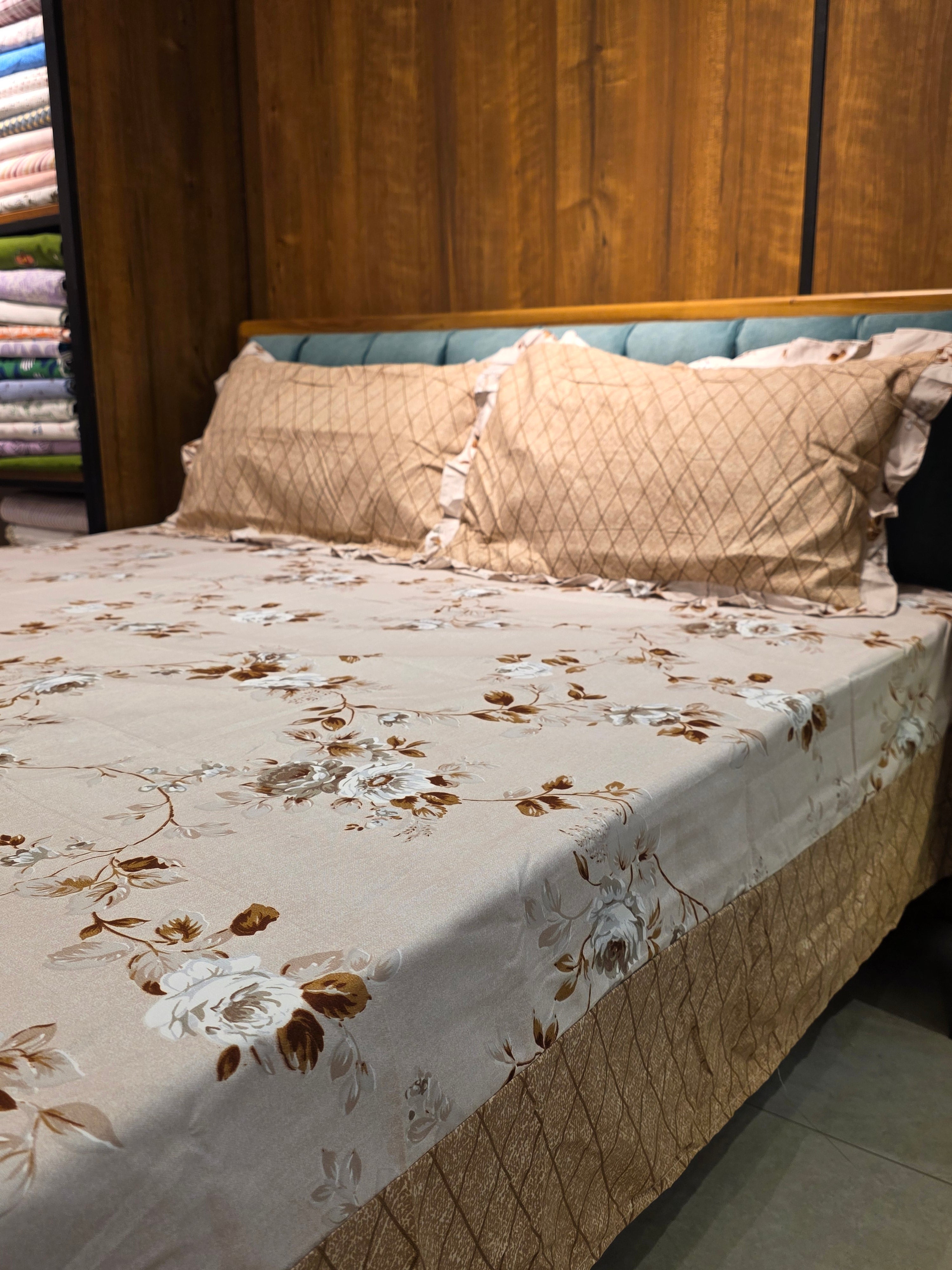 Floral King Size Bedsheet Set