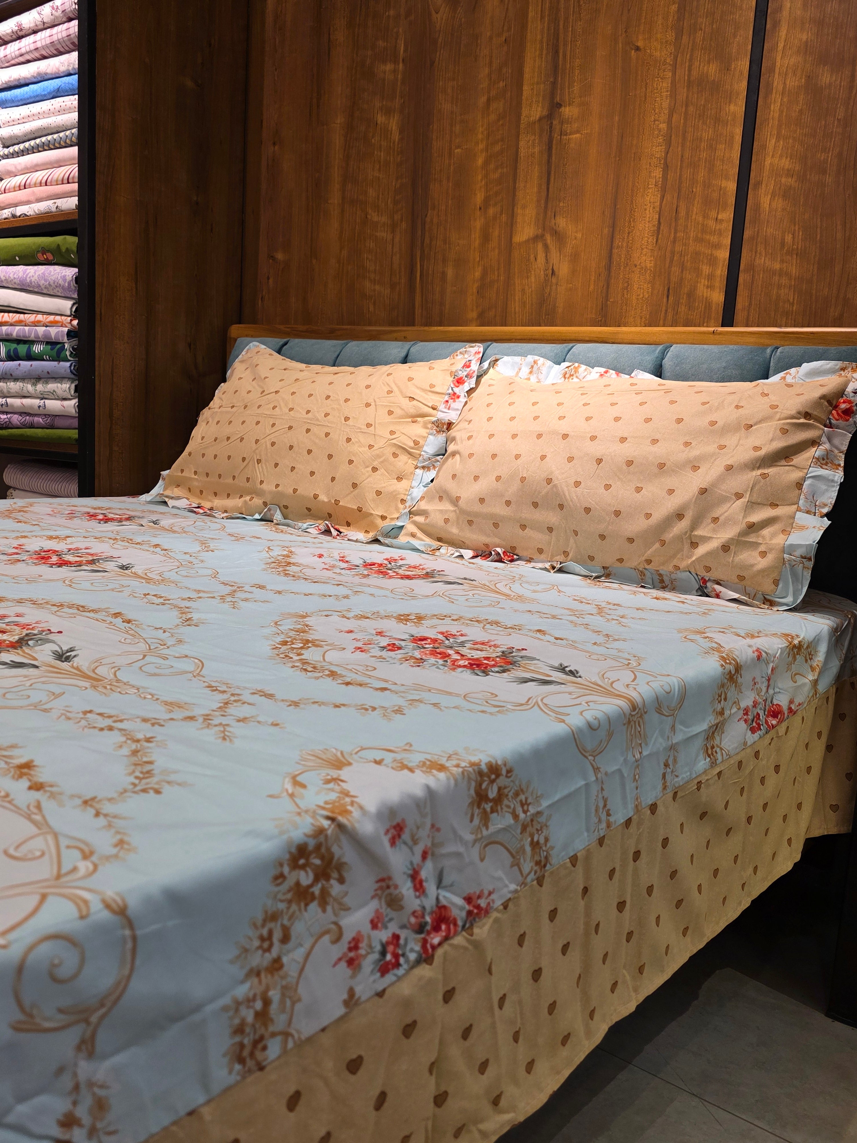Floral King Size Bedsheet Set