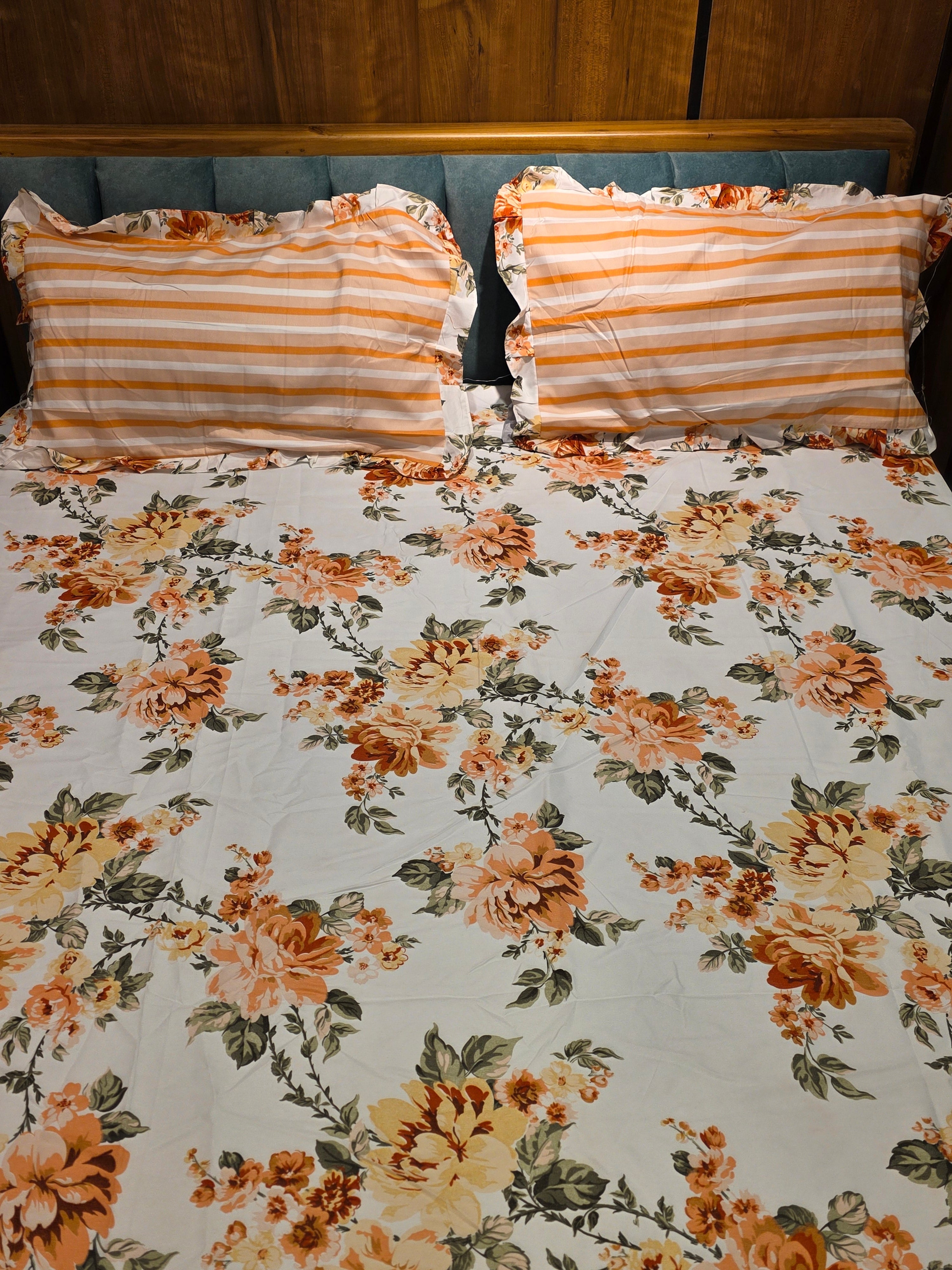 Floral King Size Bedsheet Set