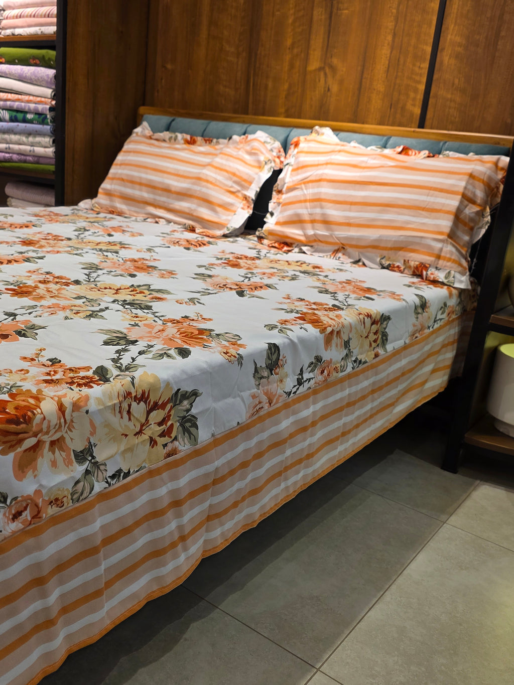 Floral King Size Bedsheet Set