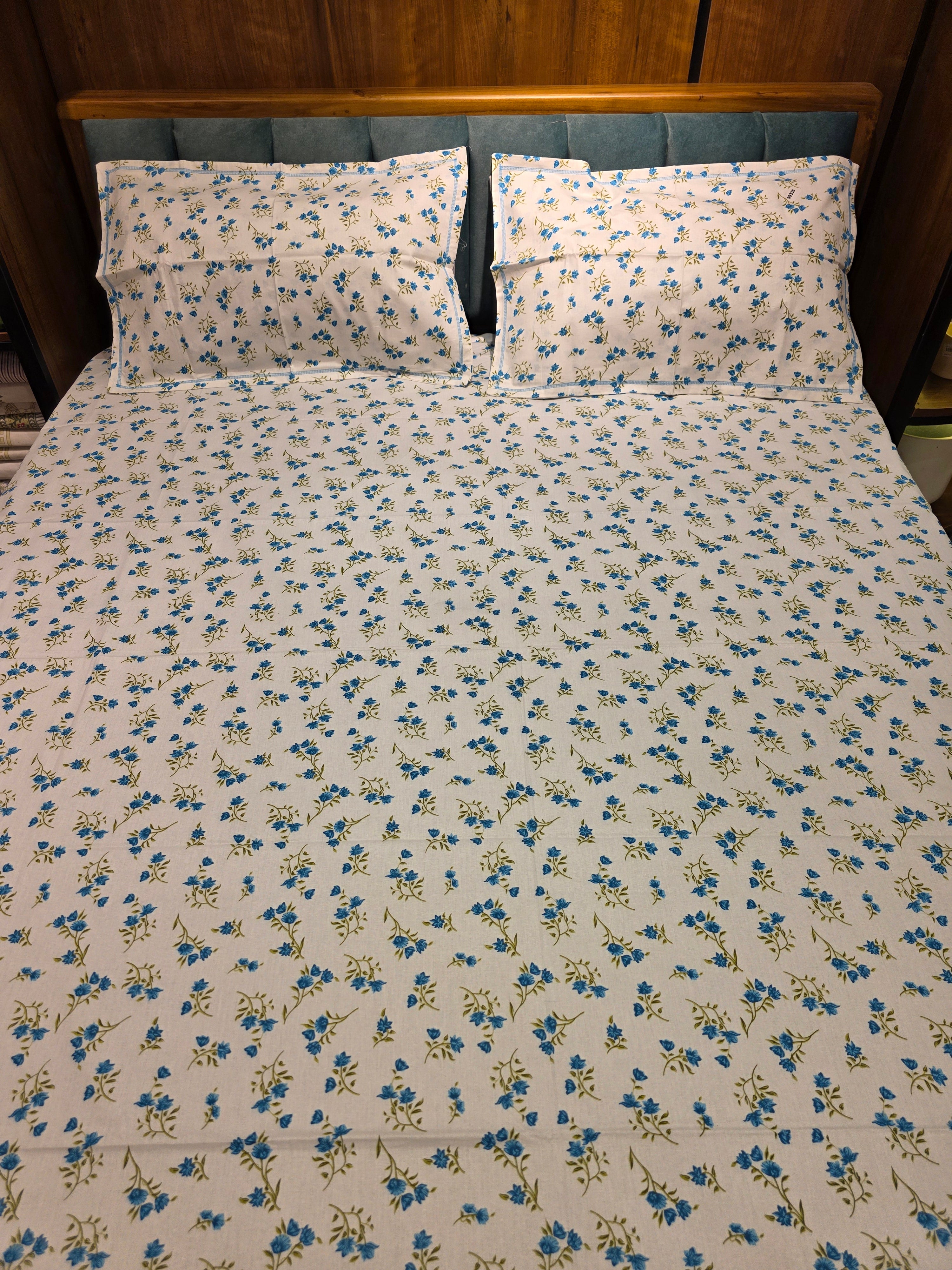 Queen Size Floral Bedsheet Set