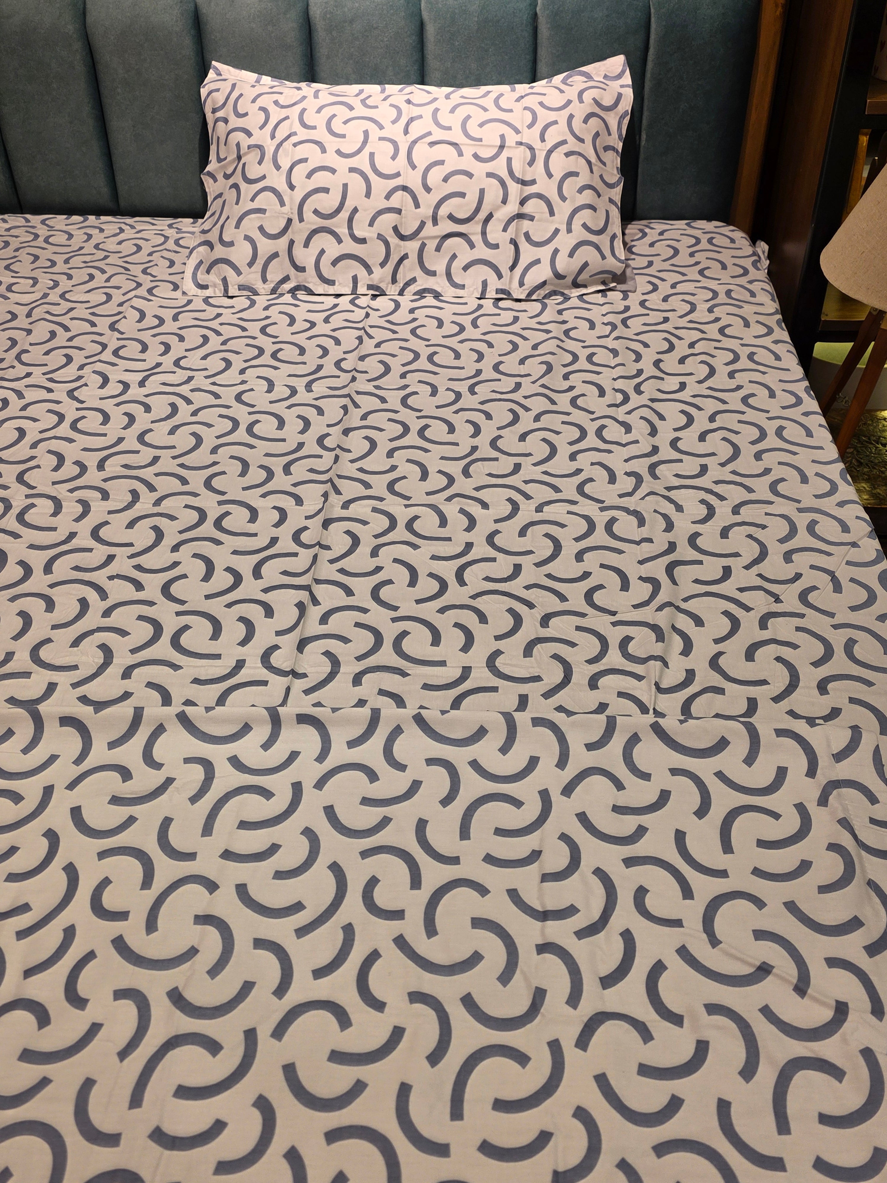 Premium Single Bedsheet & Reversible Dohar Set