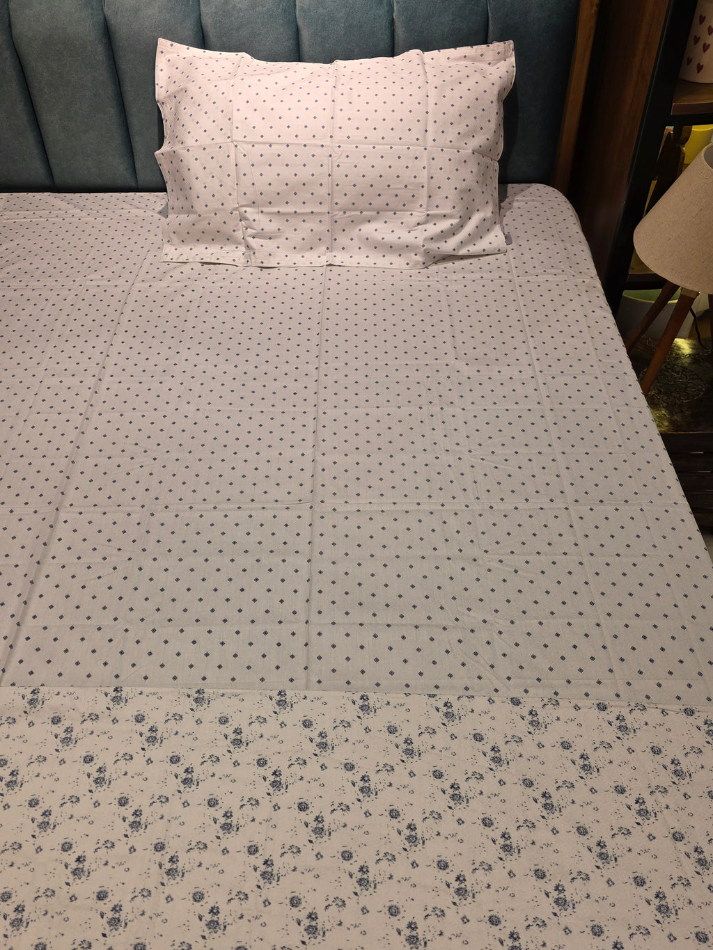 Premium Single Bedsheet & Reversible Dohar Set