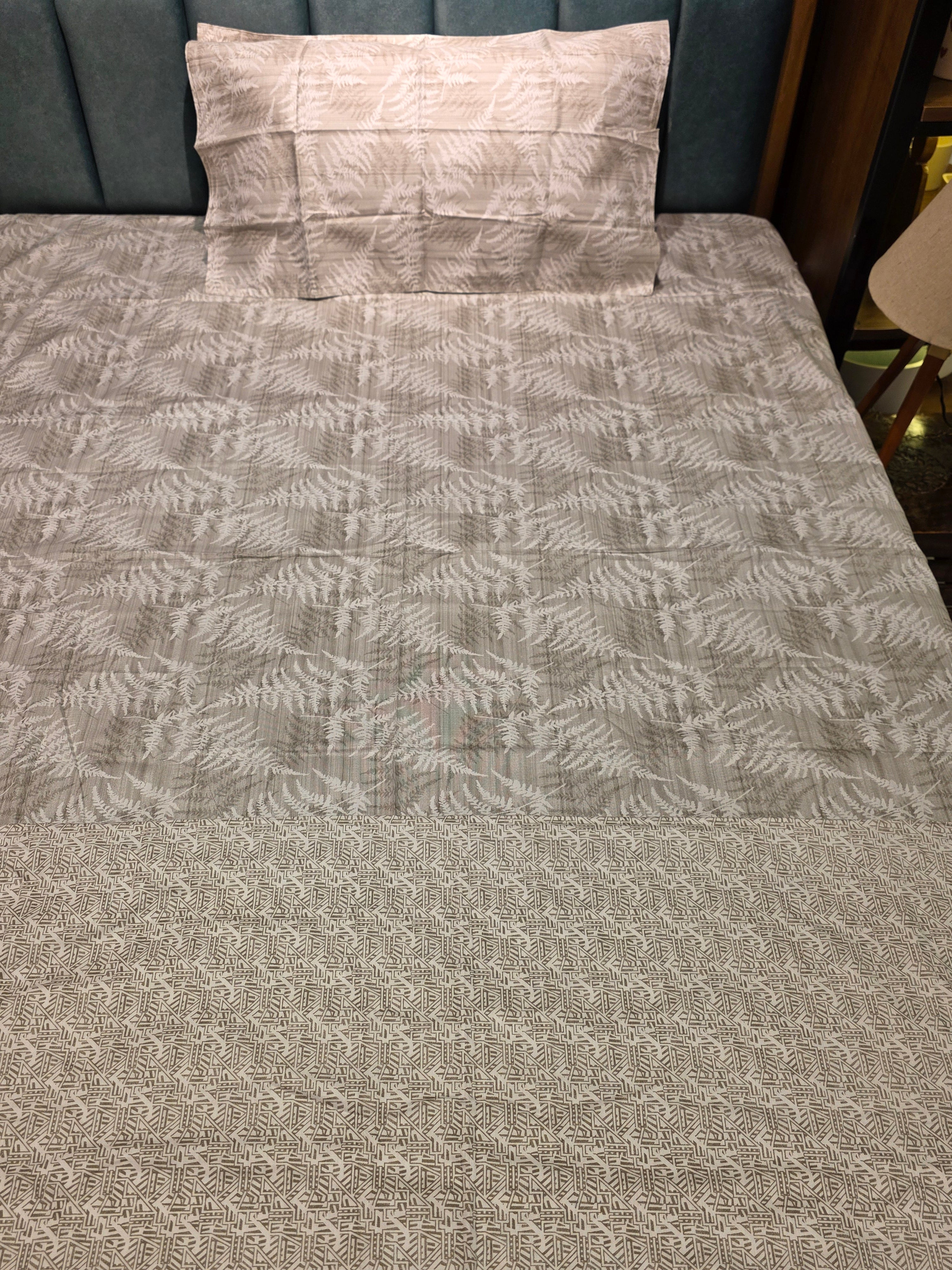 Premium Single Bedsheet & Reversible Dohar Set
