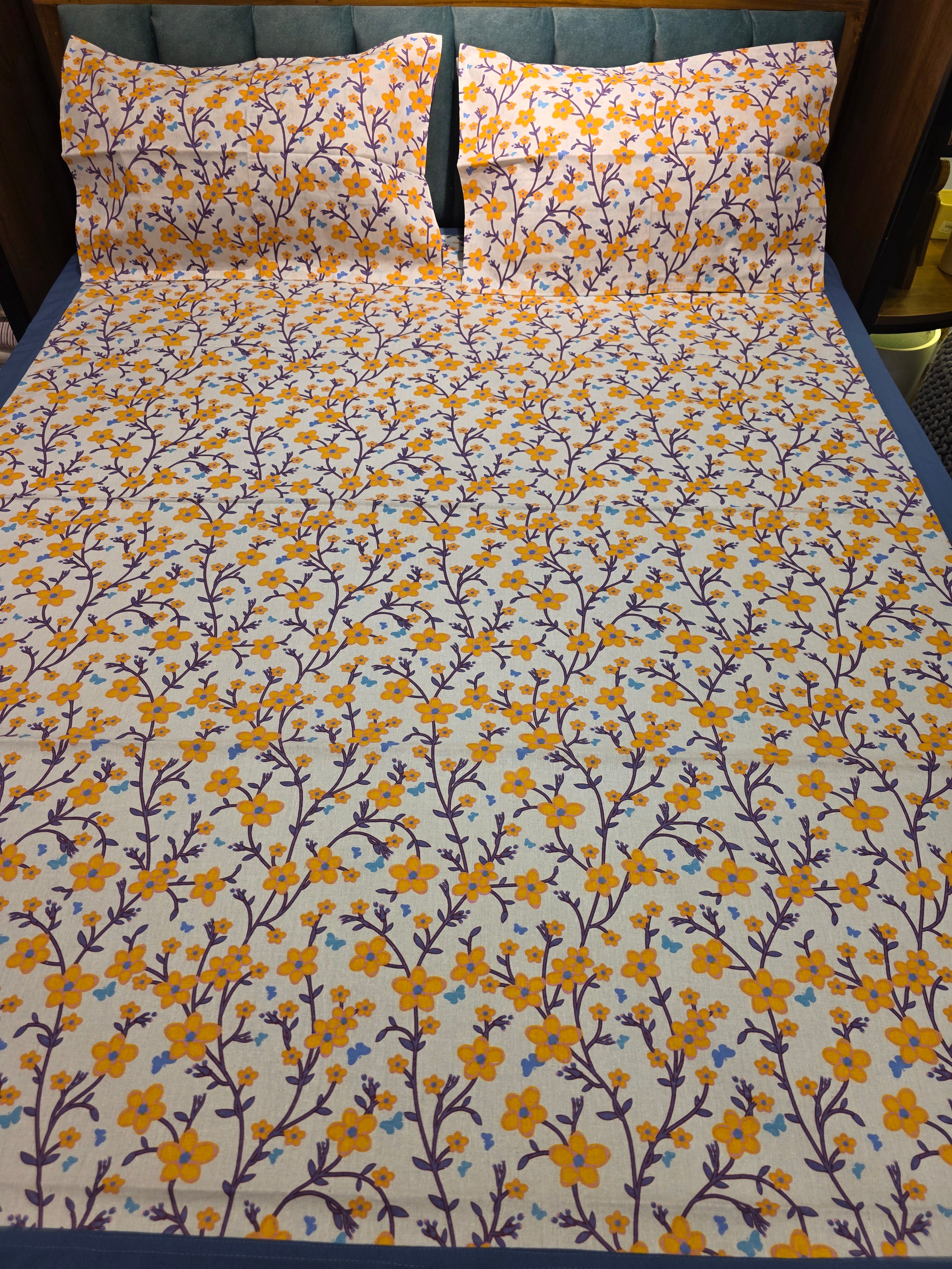 Queen Border Bedsheet Set