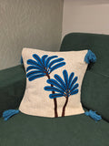 Embroidered Jute Cushion Cover – 16 x 16 inches
