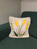 Embroidered Jute Cushion Cover – 16 x 16 inches