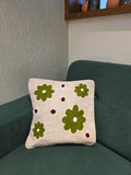 Embroidered Jute Cushion Cover – 16 x 16 inches