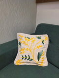 Embroidered Jute Cushion Cover – 16 x 16 inches