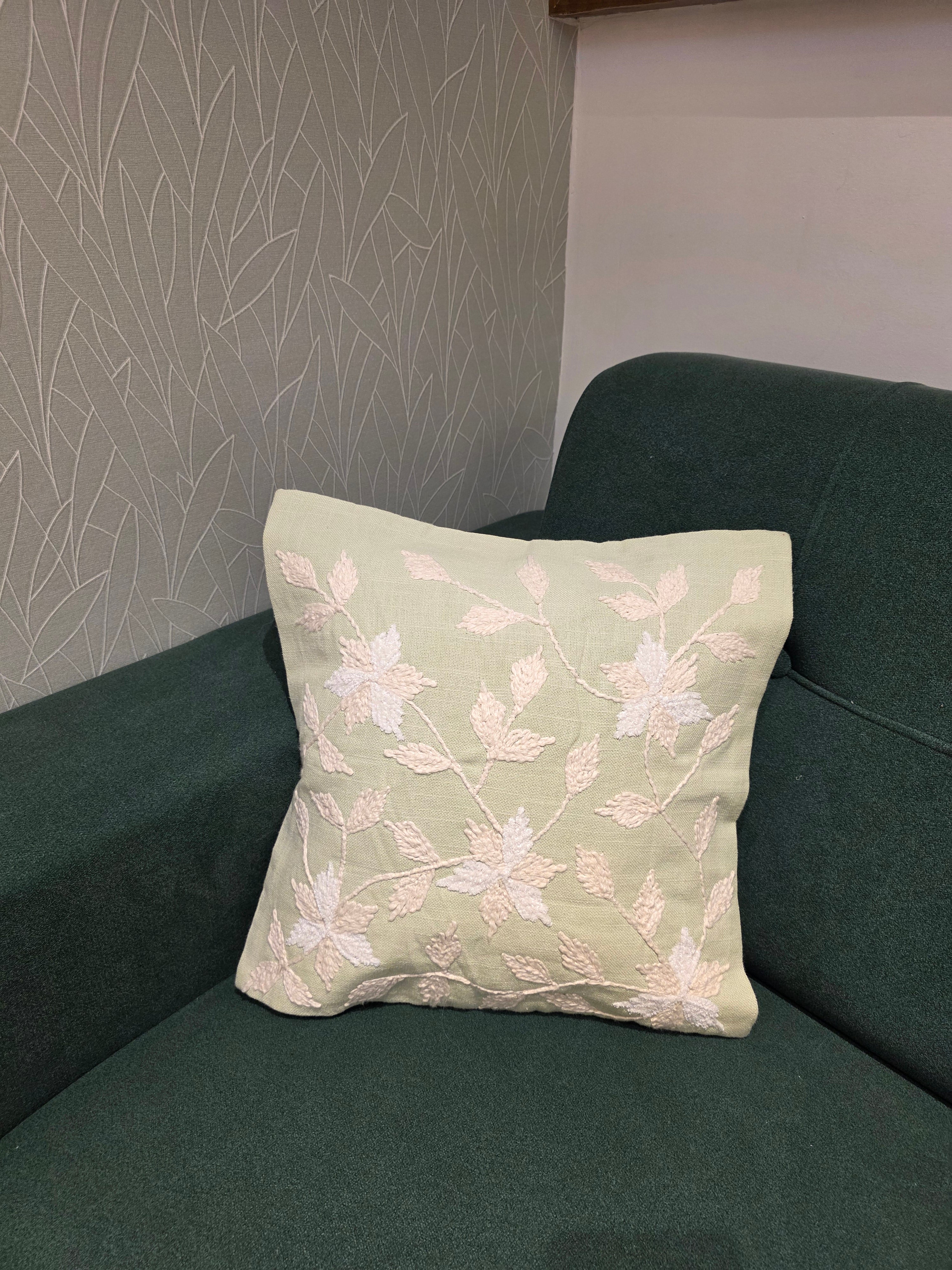 Embroidered Cushion Cover – 16 x 16 inches