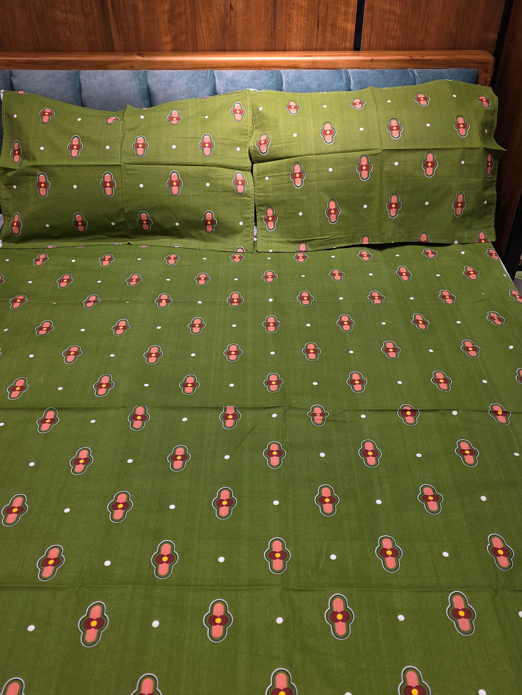 Pure Cotton Single Bedsheet Set
