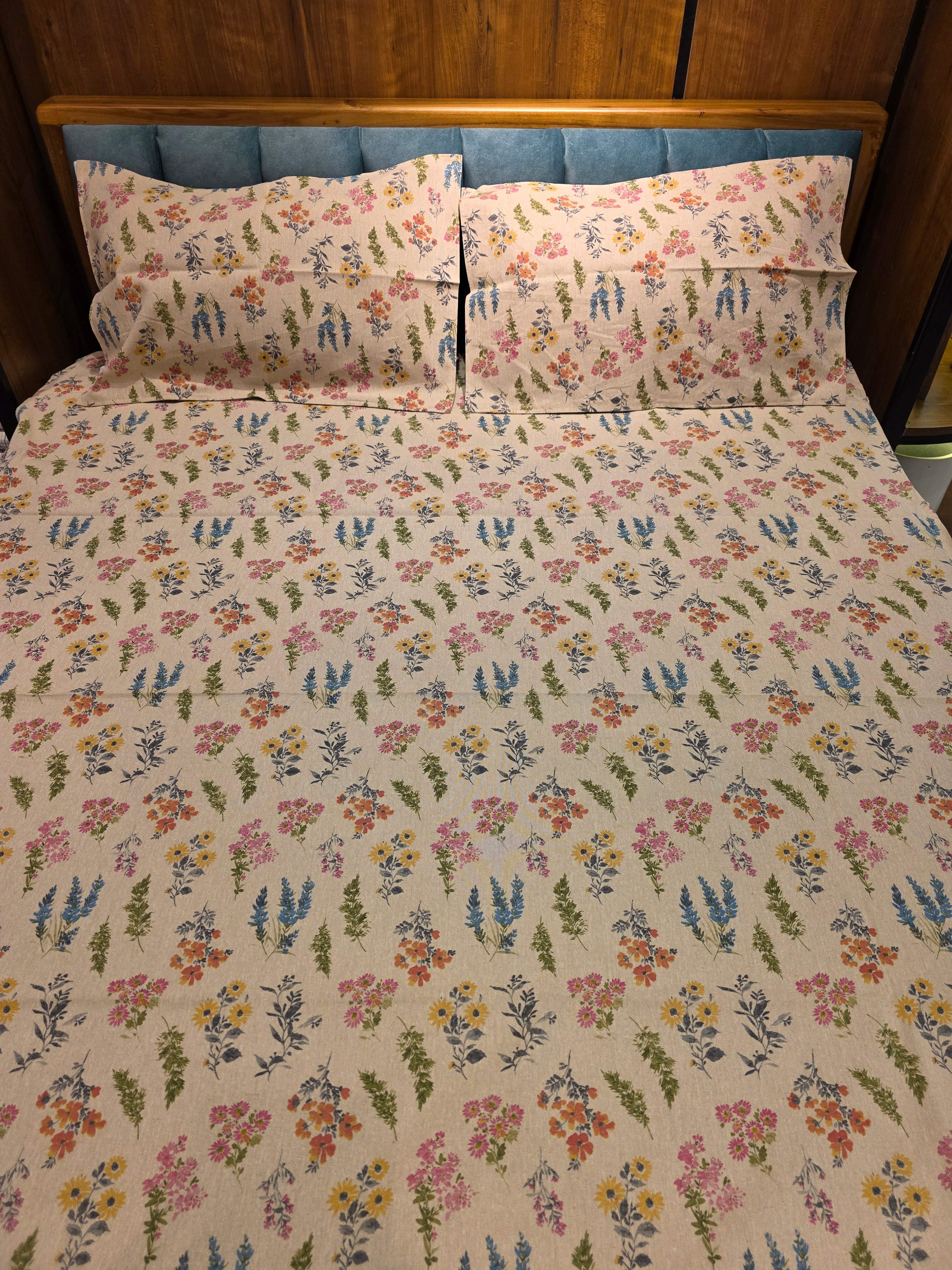 Pure Cotton Single Bedsheet Set