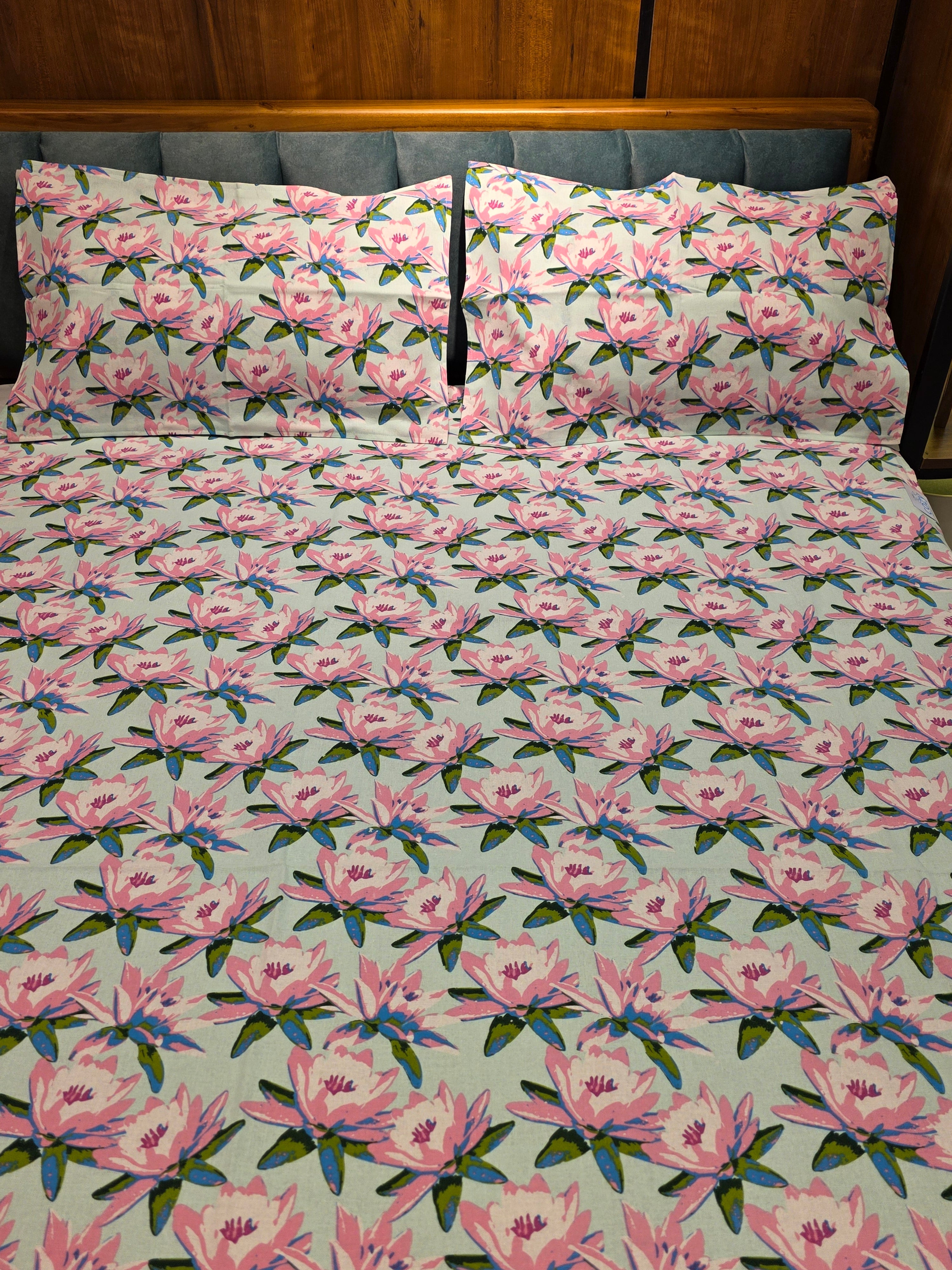 Pure Cotton Single Bedsheet Set