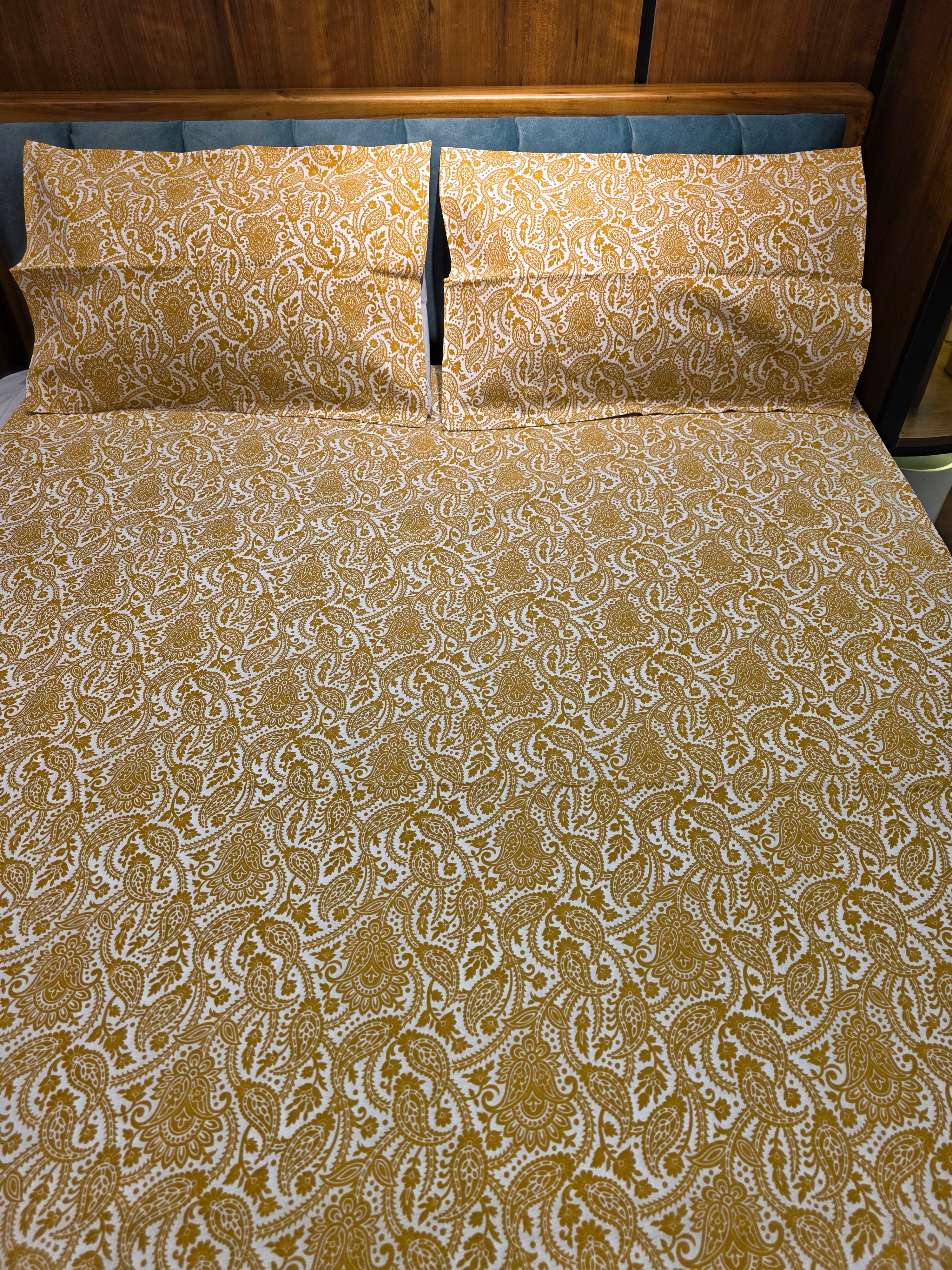 Pure Cotton Single Bedsheet Set