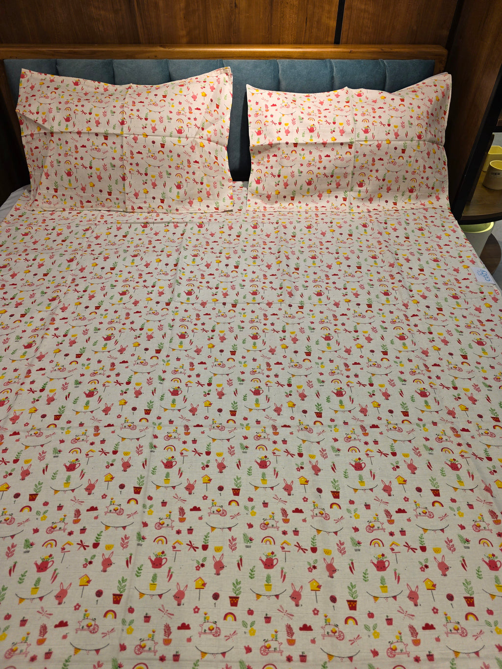 Pure Cotton Single Bedsheet Set