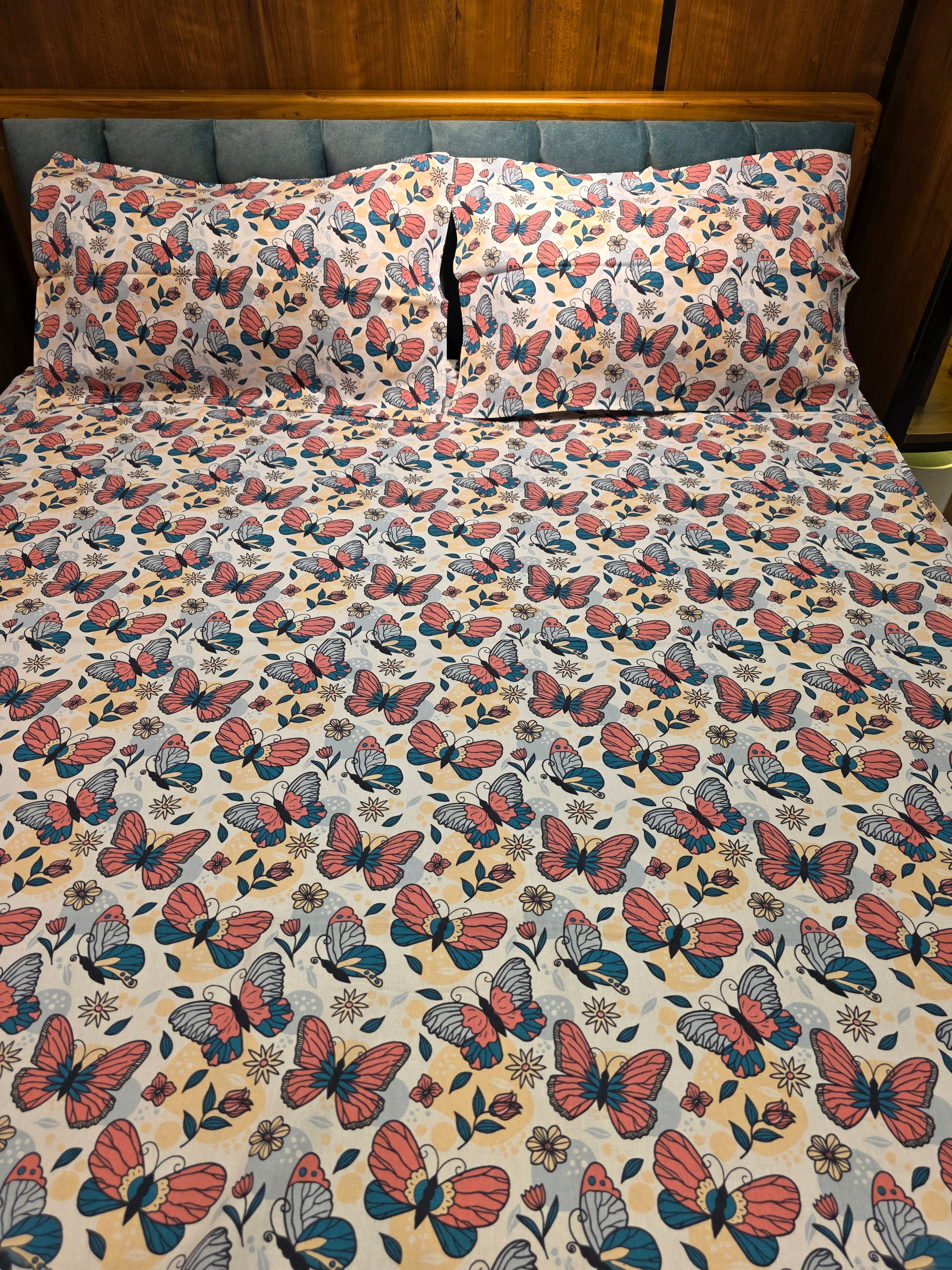 Pure Cotton Single Bedsheet Set