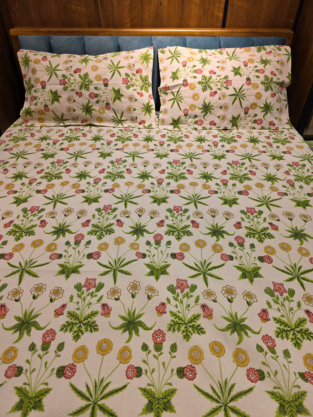 Pure Cotton Double Bedsheet Set
