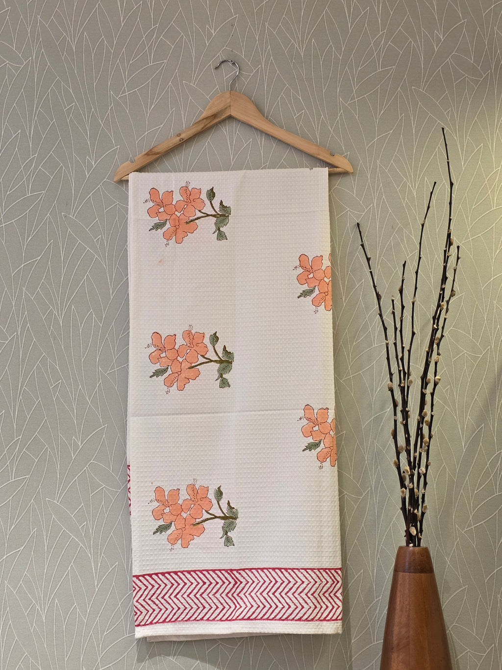 Pure Cotton Hand Block Print Bath Towel