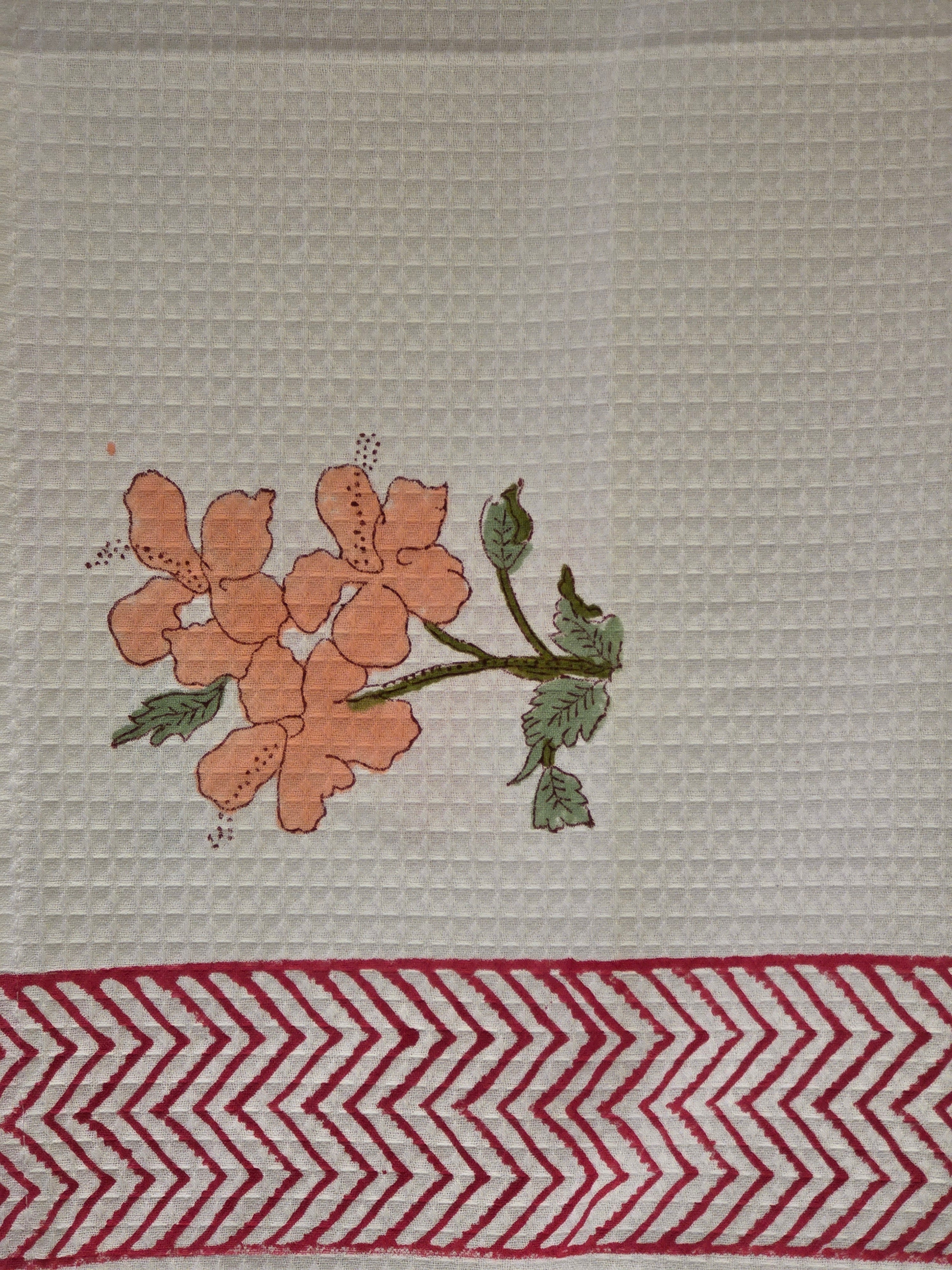Pure Cotton Hand Block Print Bath Towel