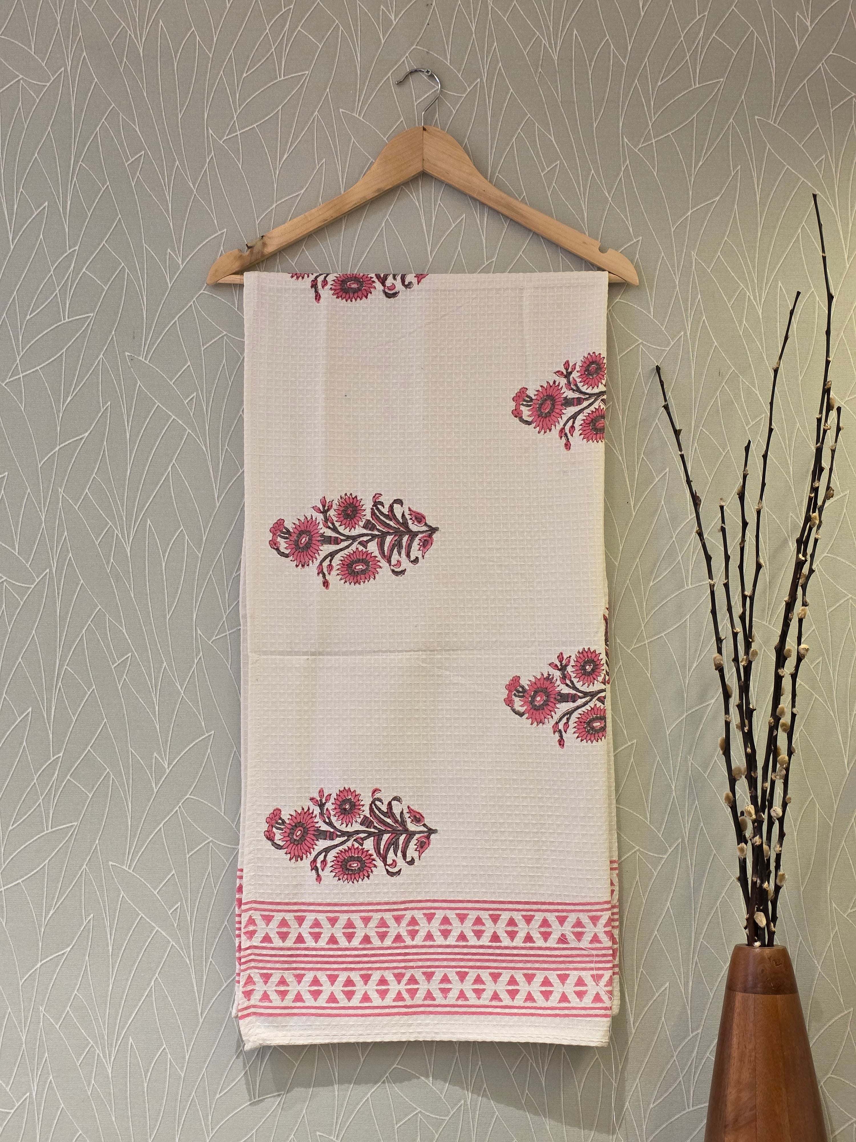Pure Cotton Hand Block Print Bath Towel