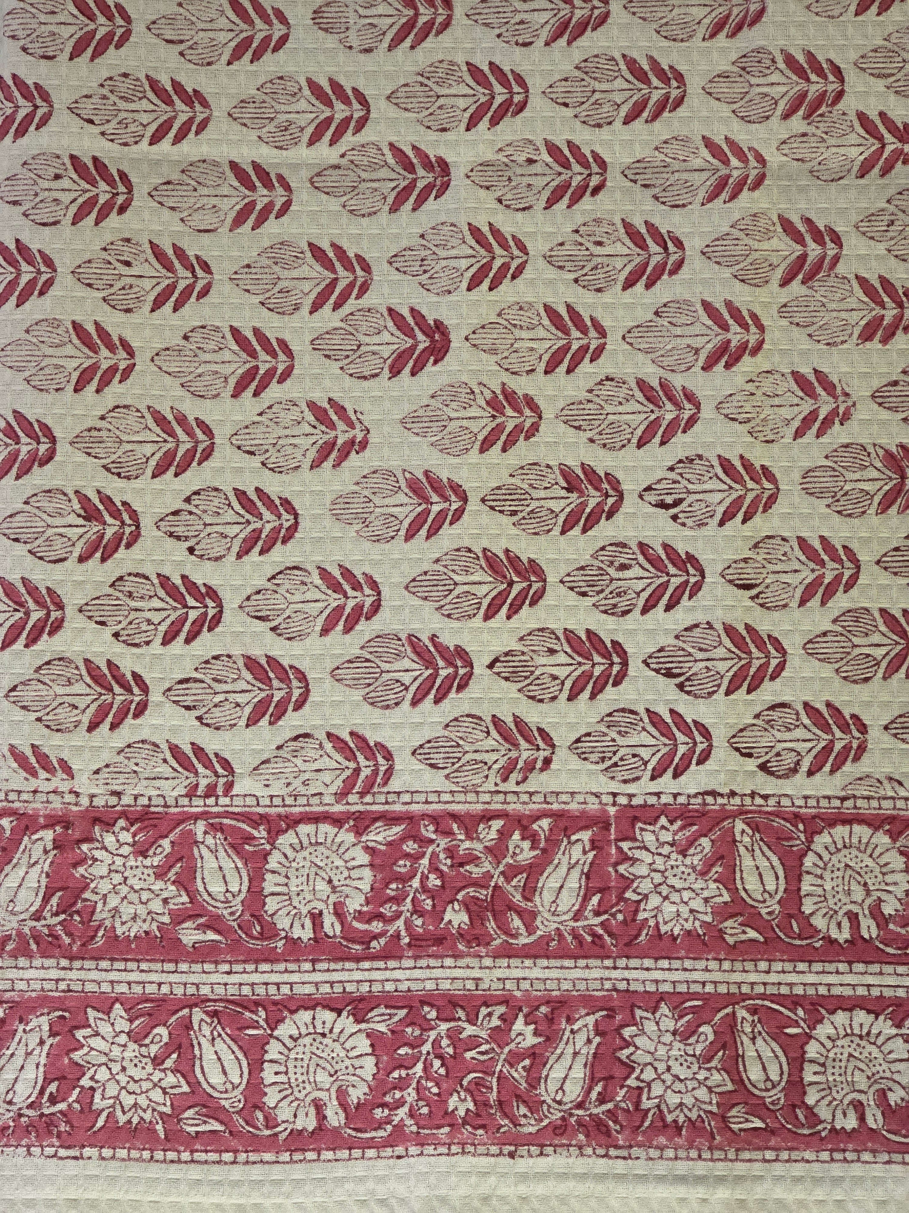 Pure Cotton Hand Block Print Bath Towel