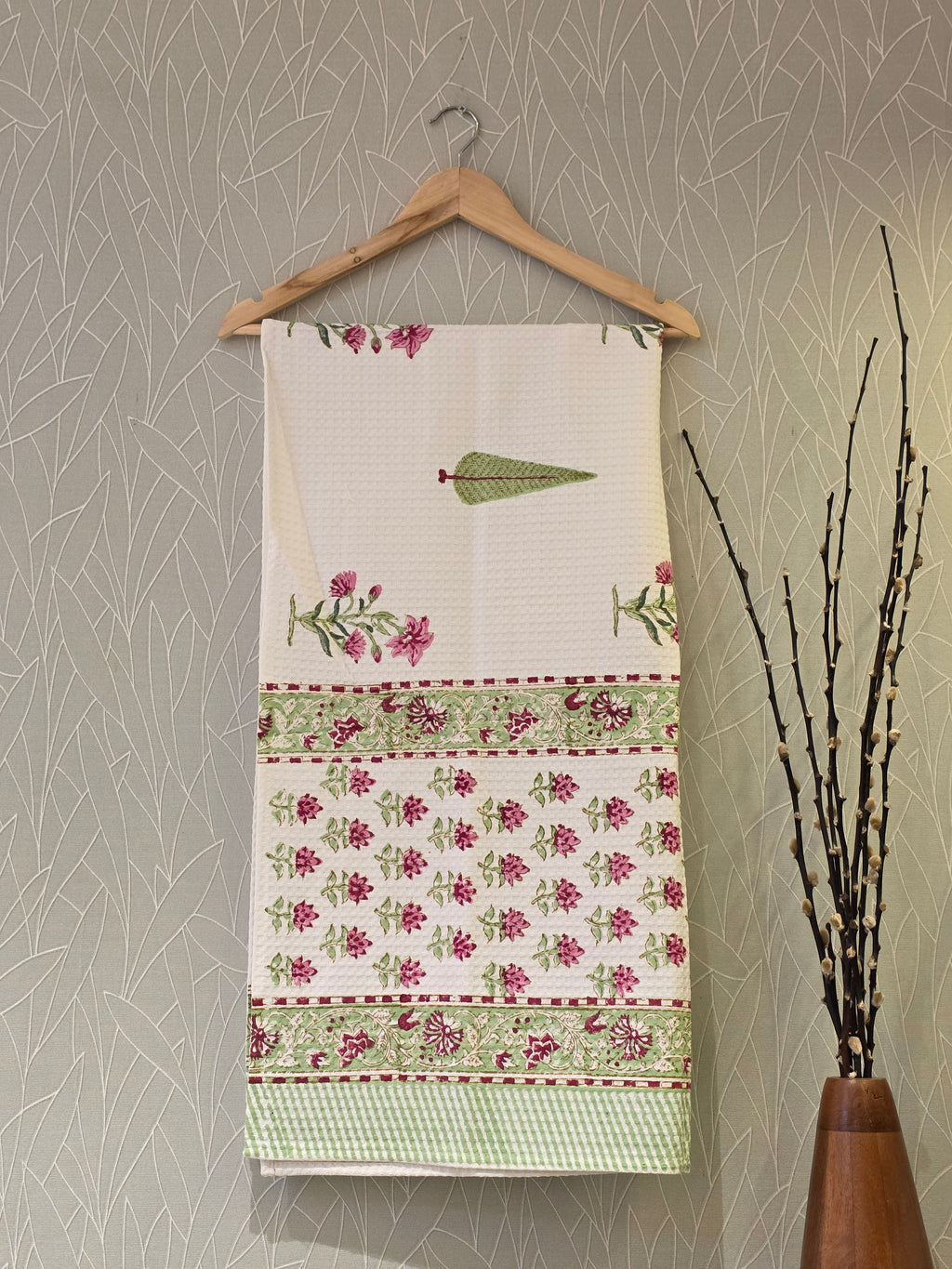 Pure Cotton Hand Block Print Bath Towel