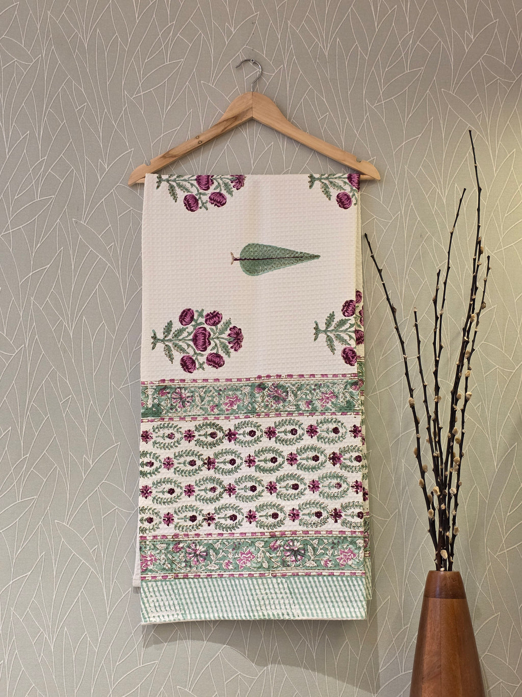 Pure Cotton Hand Block Print Bath Towel